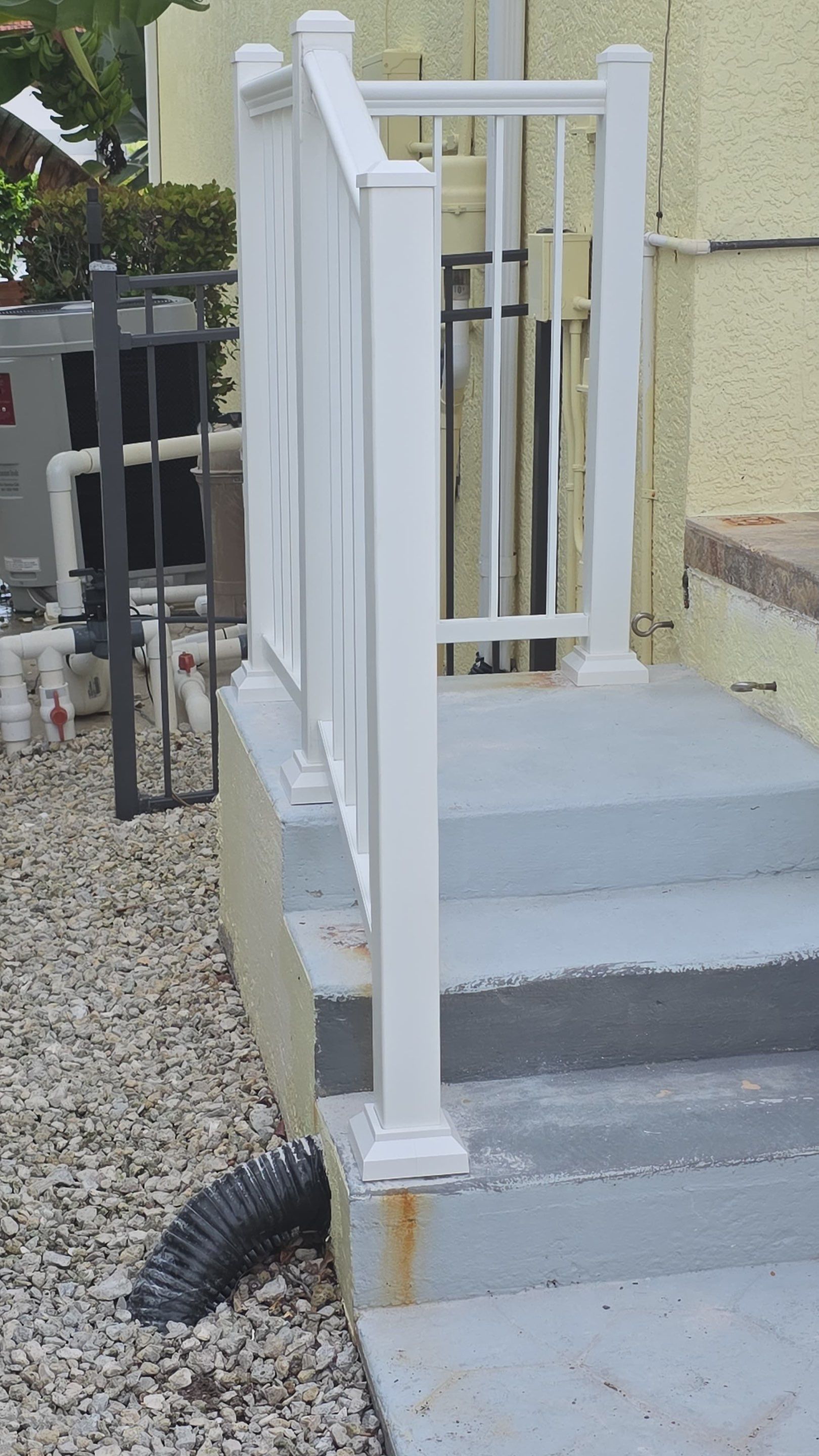 White Aluminum Railing Installation in Marco Island by True Fence LLC