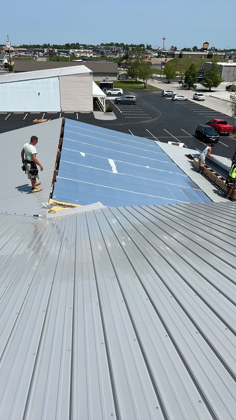 Commercial Metal Roof Replacement - 29 Gauge - Color Grey by Titan Commercial & Residential Roofing
