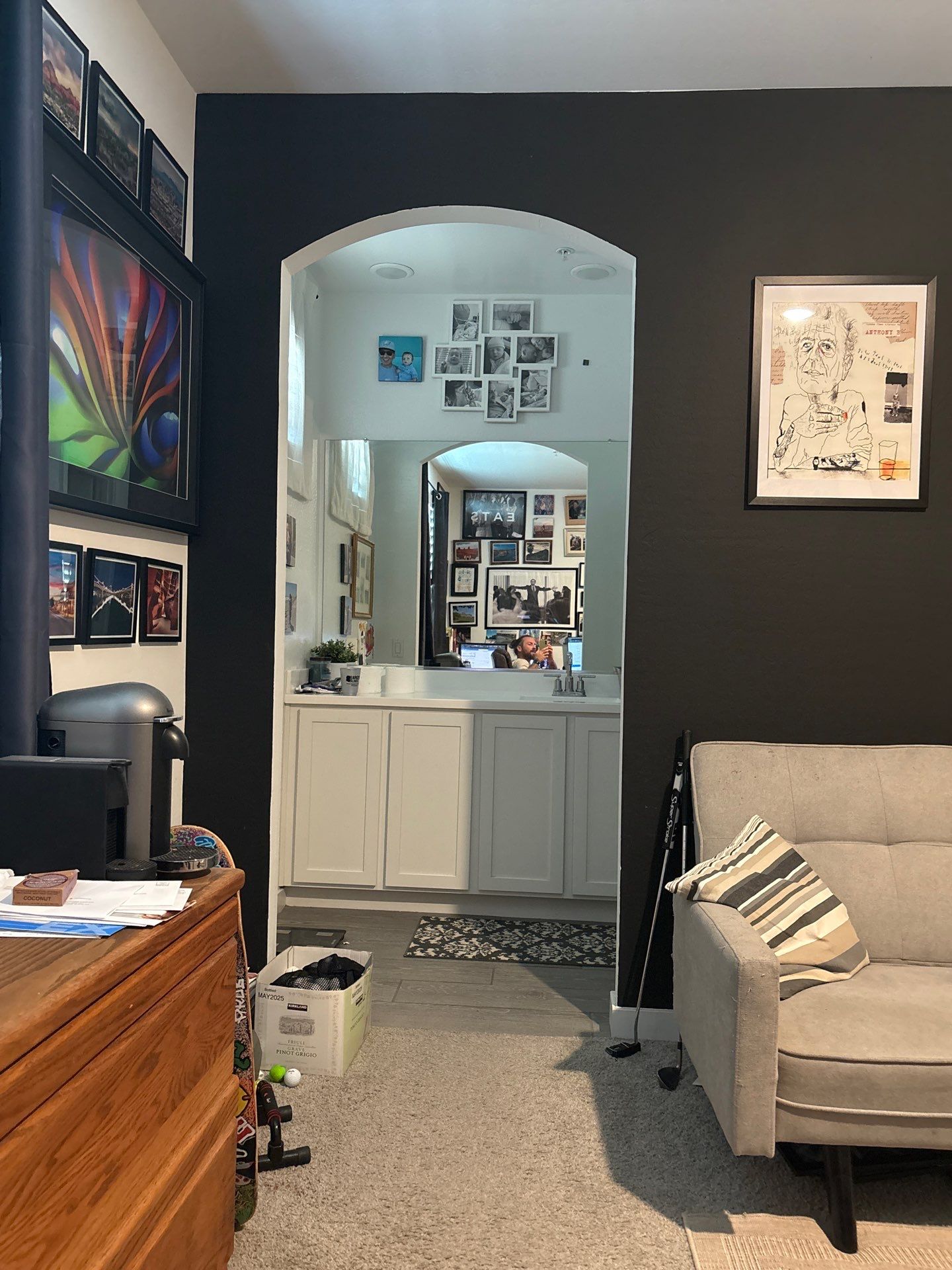 Custom Living Room Gallery Wall and Media Installation in Buckeye by CompanyCam Sales Demo
