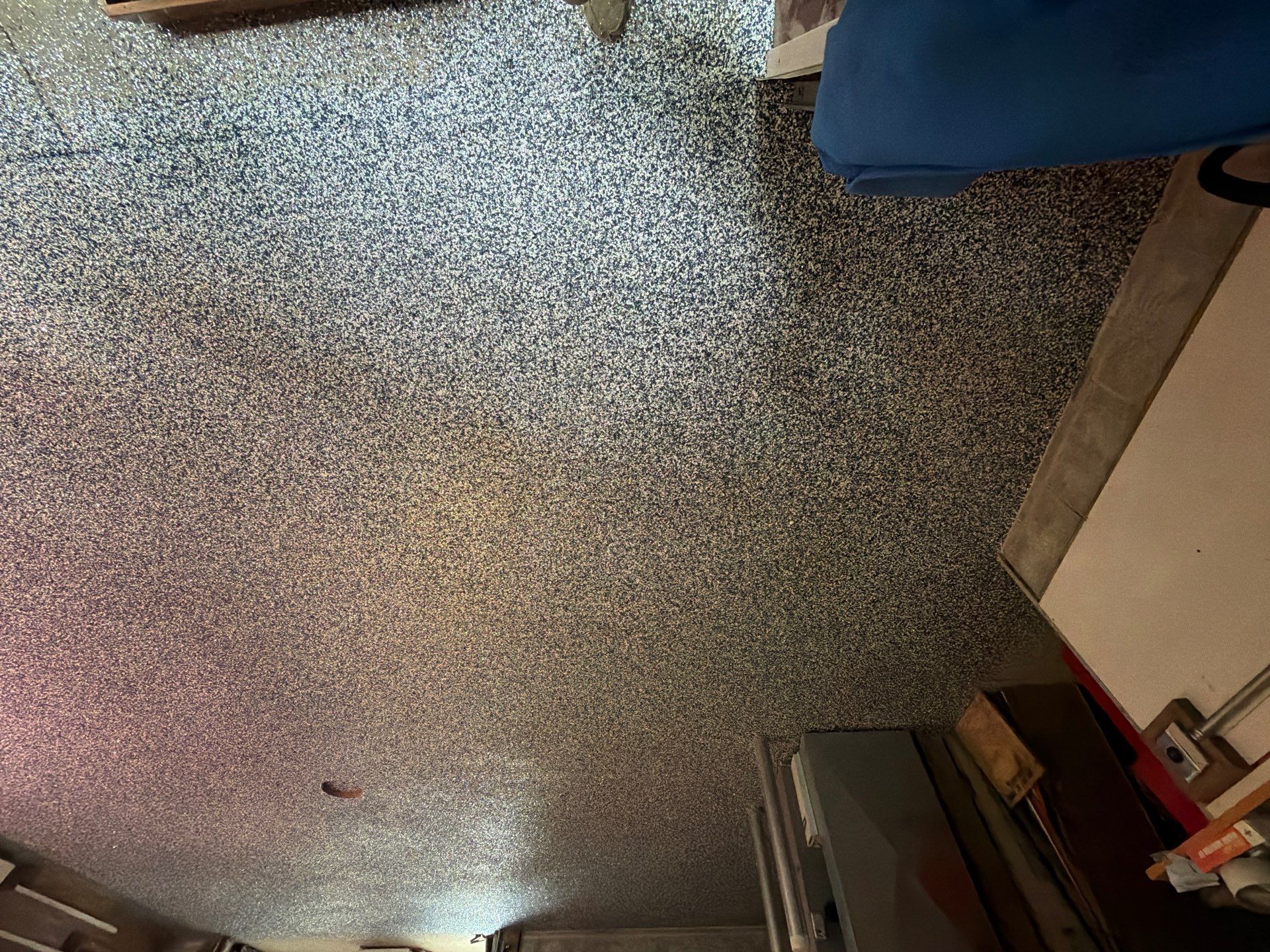 Custom Multi-Colored Epoxy Flake Garage Floor Coating in Montague by Gordon Painting