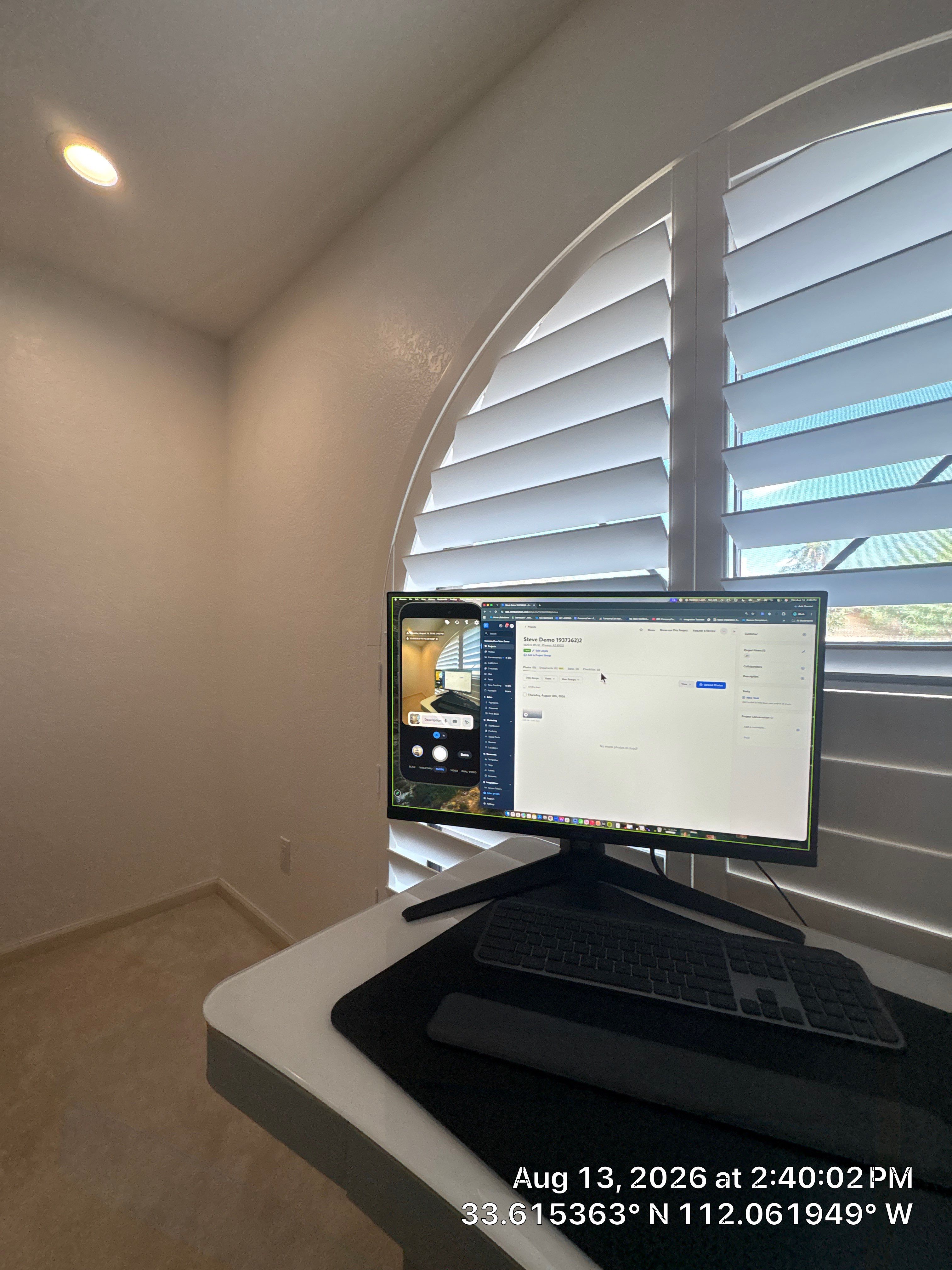 Phoenix Home Office and Media Room With Custom Shutters by CompanyCam Sales Demo