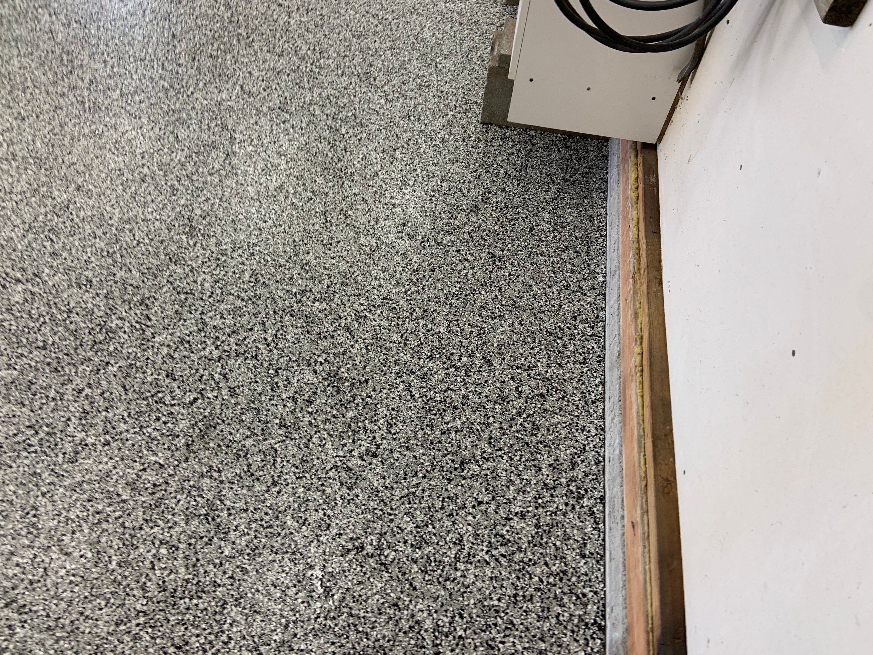 Garage Transformation using Domino for Garage and Pecan for Pool Deck by Croc Coatings, LLC