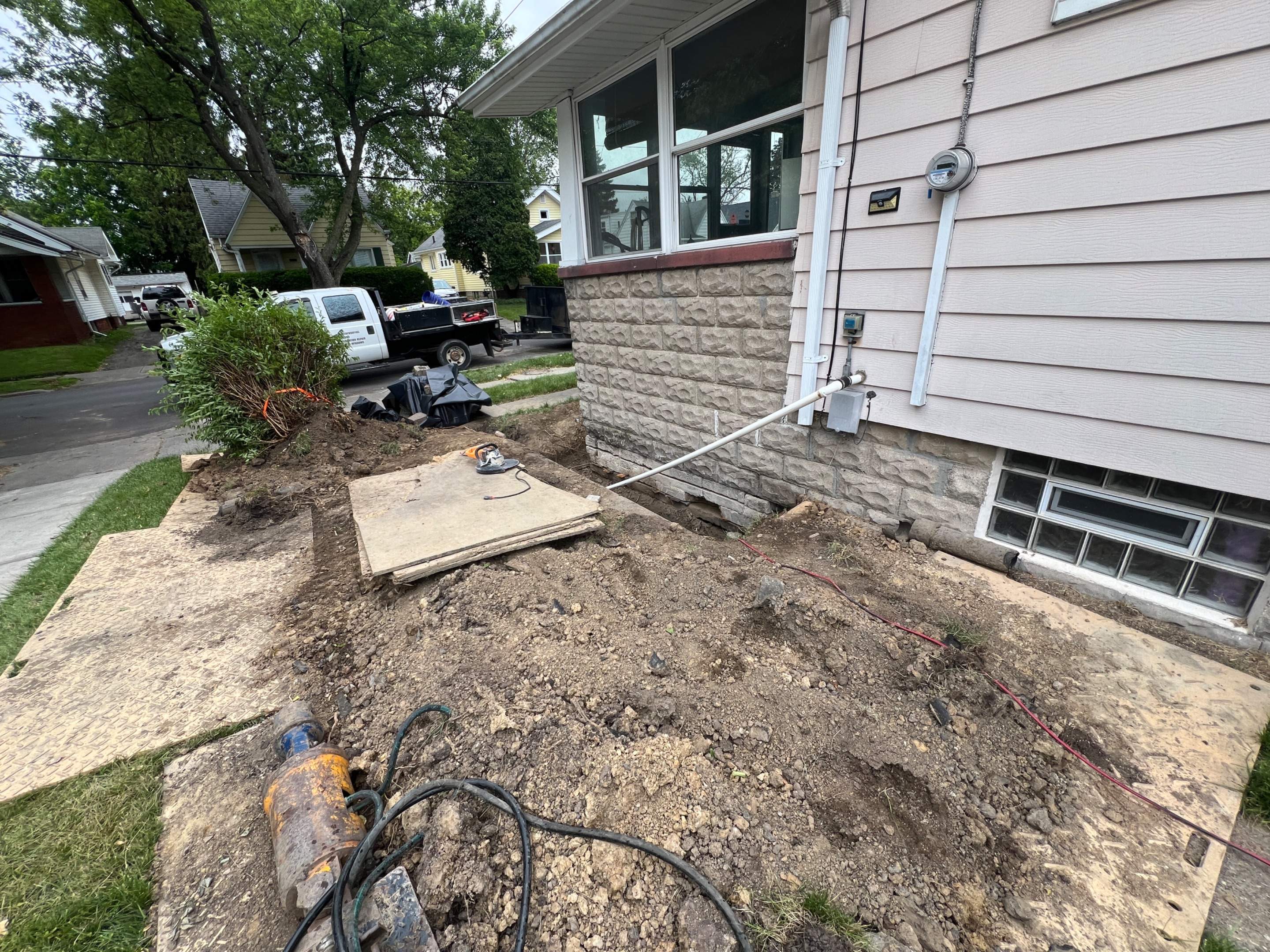 Helical Piers using Helical Deep Foundation Footings by Toledo Basement Repair