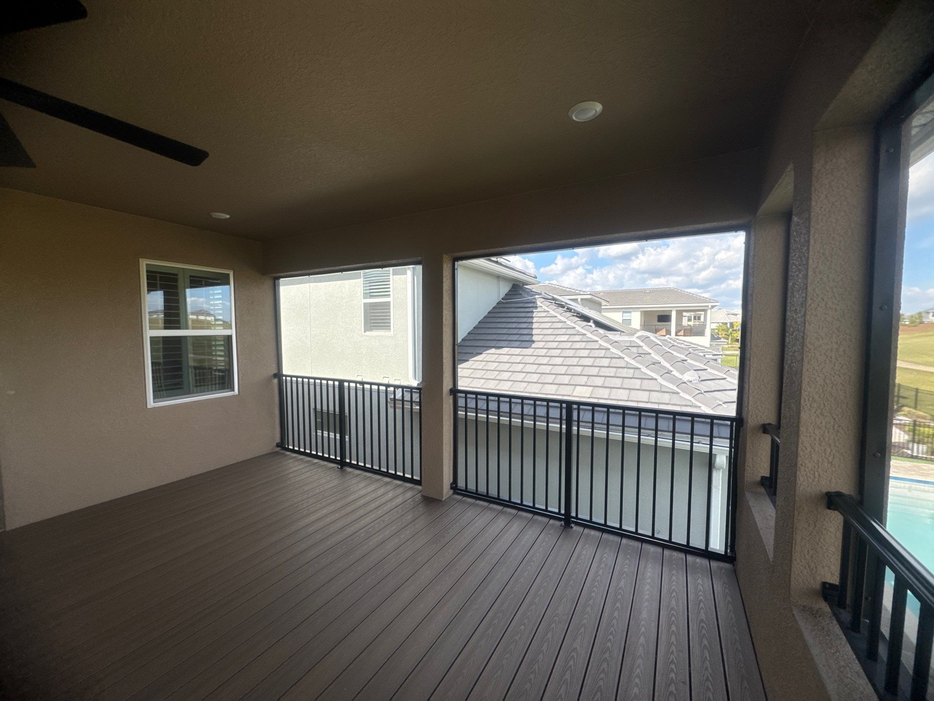 Balcony flooring and screen installation by Orlando pergolas