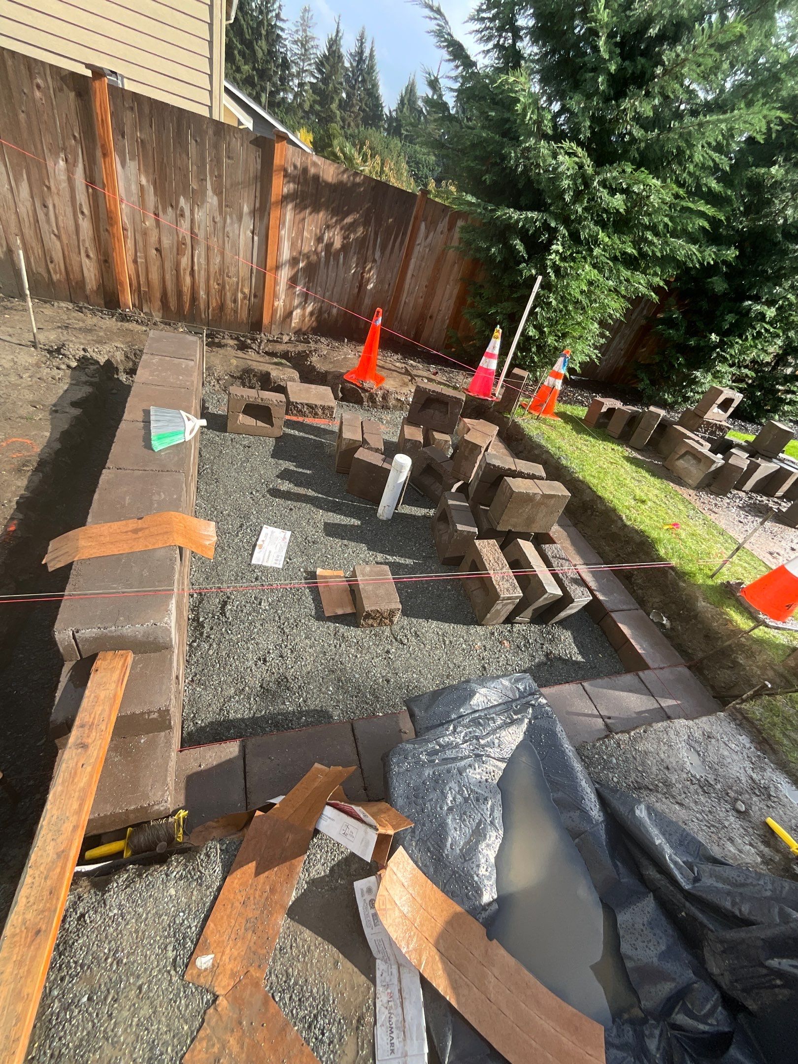 Hardscaping Back Patio Landscape Project  by Jireh Asphalt & Concrete Inc 