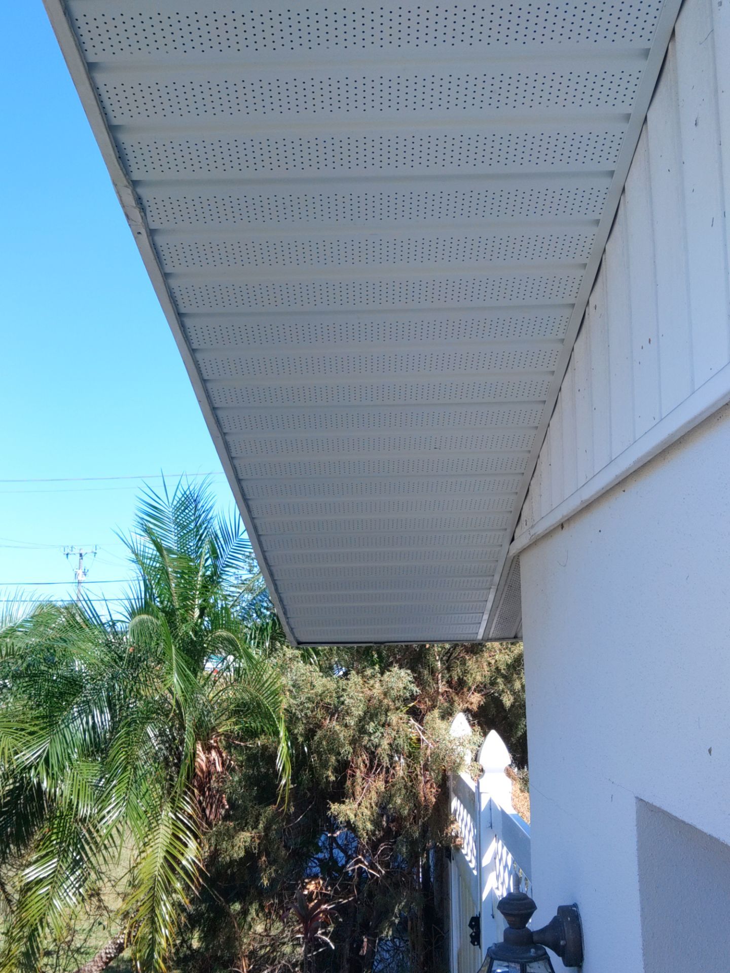 Soffit White Vinyl Installation FL by Gutter Professors
