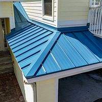 24ga 1.5" Mechanical Seam Slate Blue by Total Roofing System The Metal Roof Experts