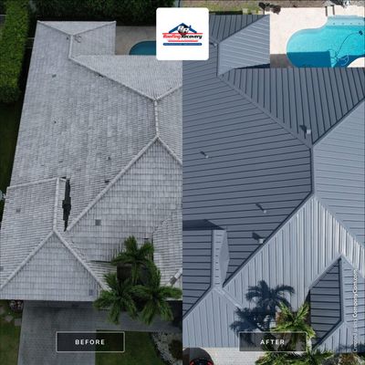 Metal Roof using Metal Alliance Charcoal Gray
