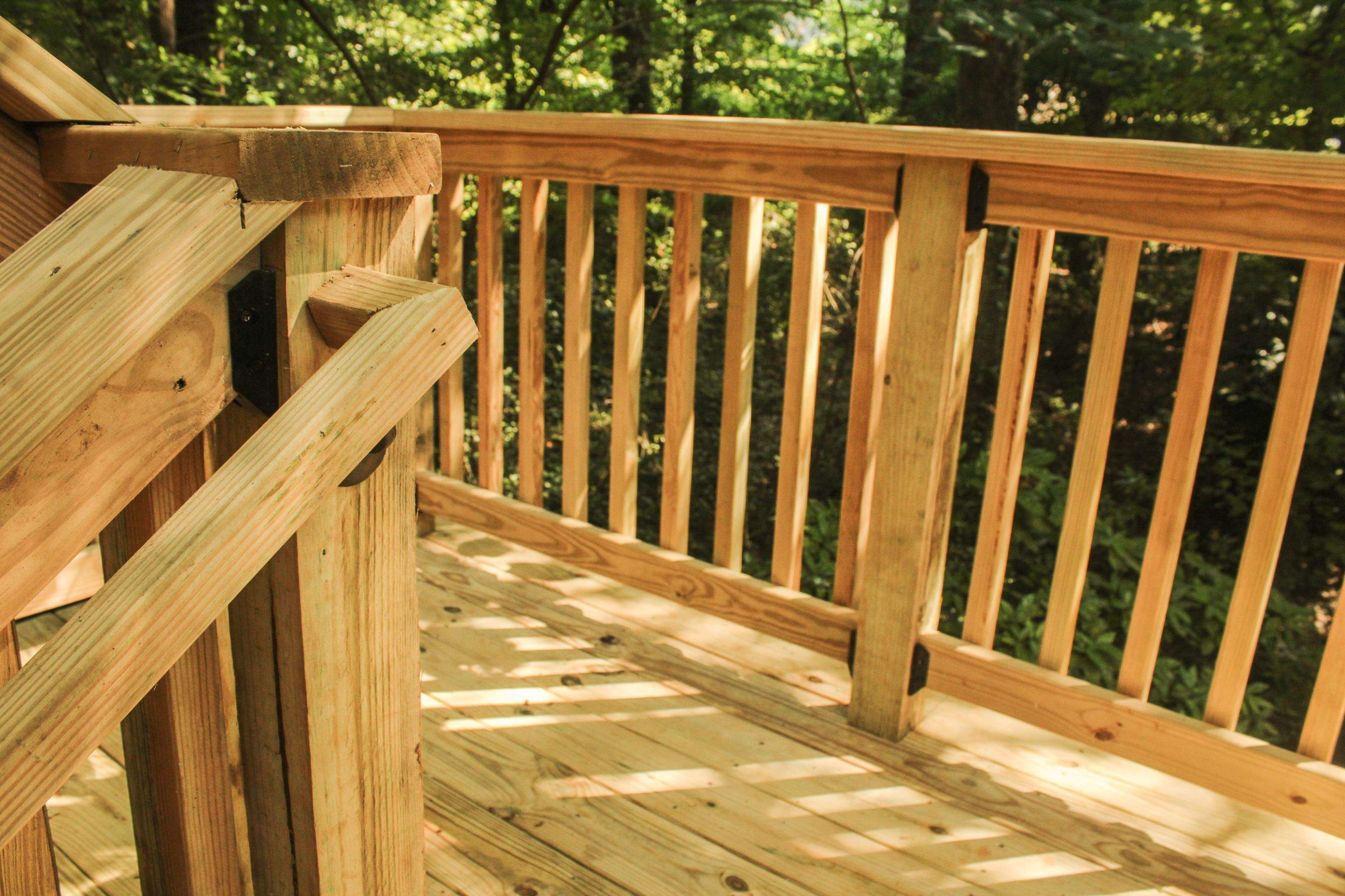 Pressure Treated Pine Deck Build in East Cobb by Nelson Exteriors