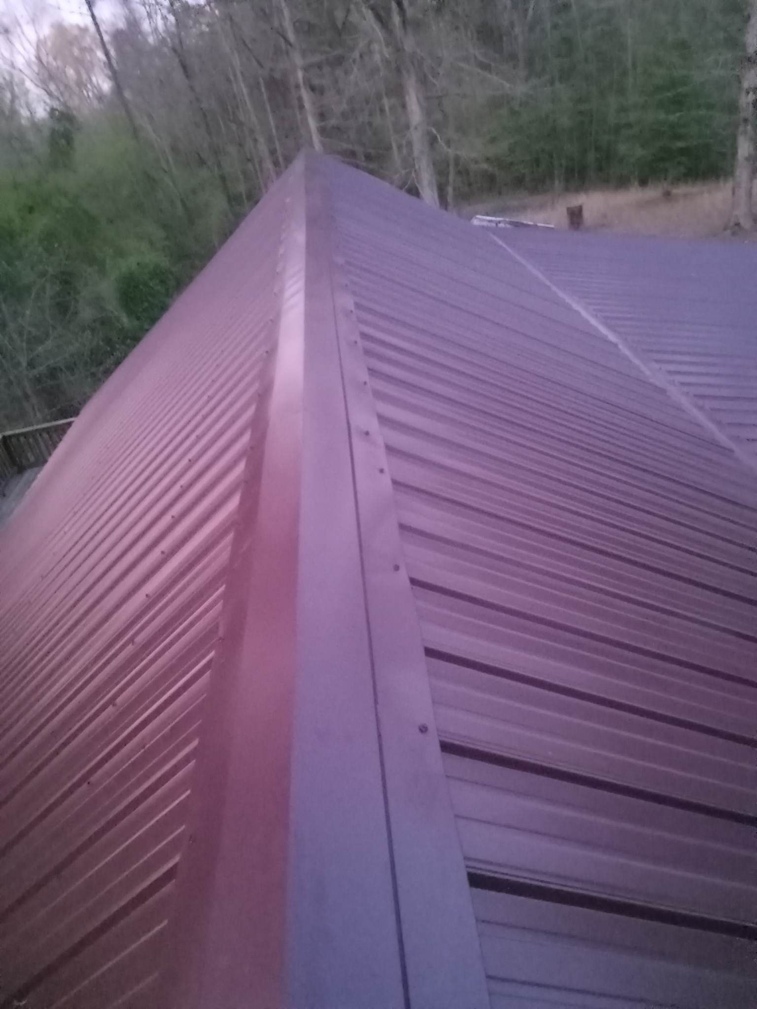 Residential Roofing Installation using Aluminum Roofing panels by Hostetler Roofing