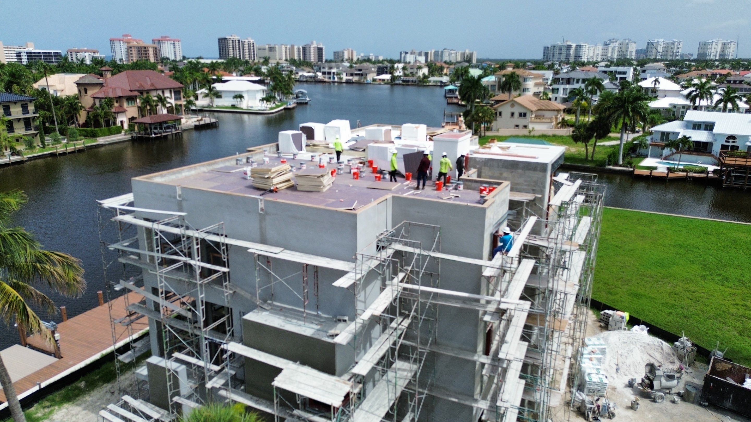 Residential Install of Flat TPO by International Roofing