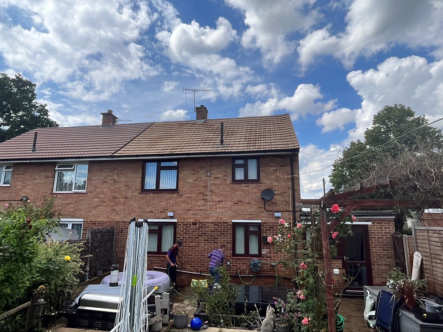 Roof Clean - Biocide Treatment using Honda 15lpm Low Pressure Washing Machine by Ges Exterior Cleaning ltd
