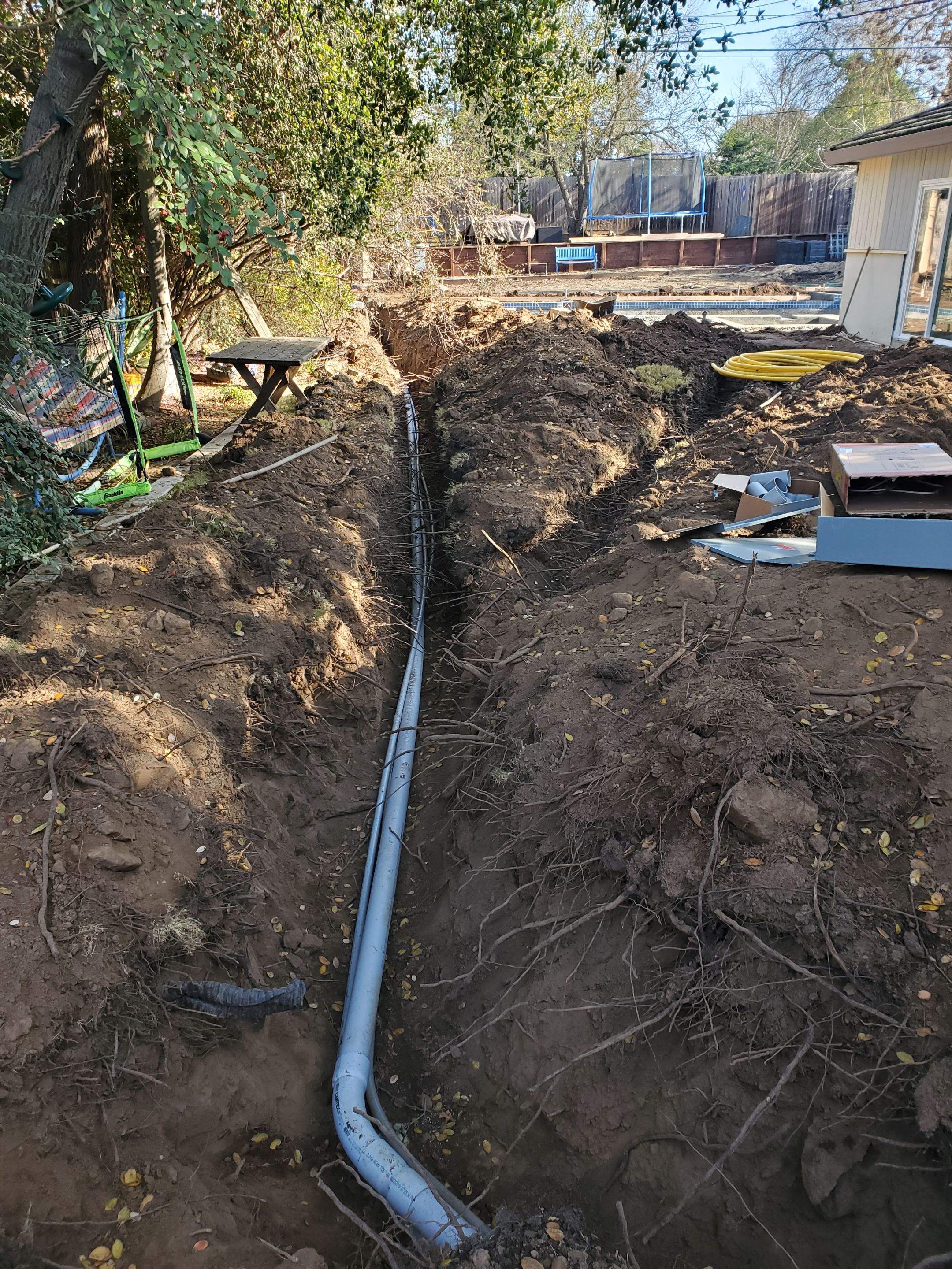 overhead to underground service by Peach Electric Inc