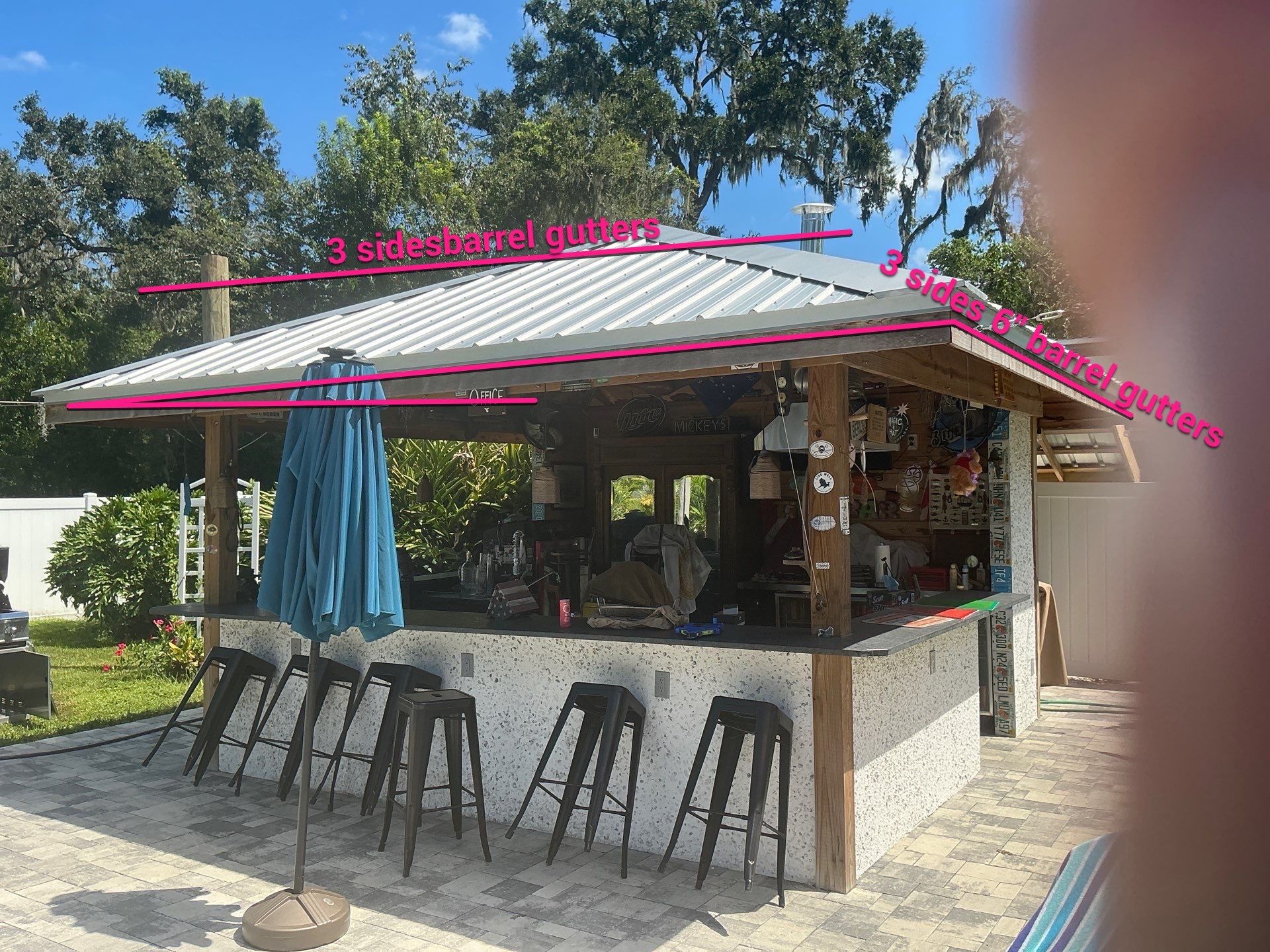 Galvalume Half Round Seamless Gutters and Downspouts in Valrico FL by Gutter Professors