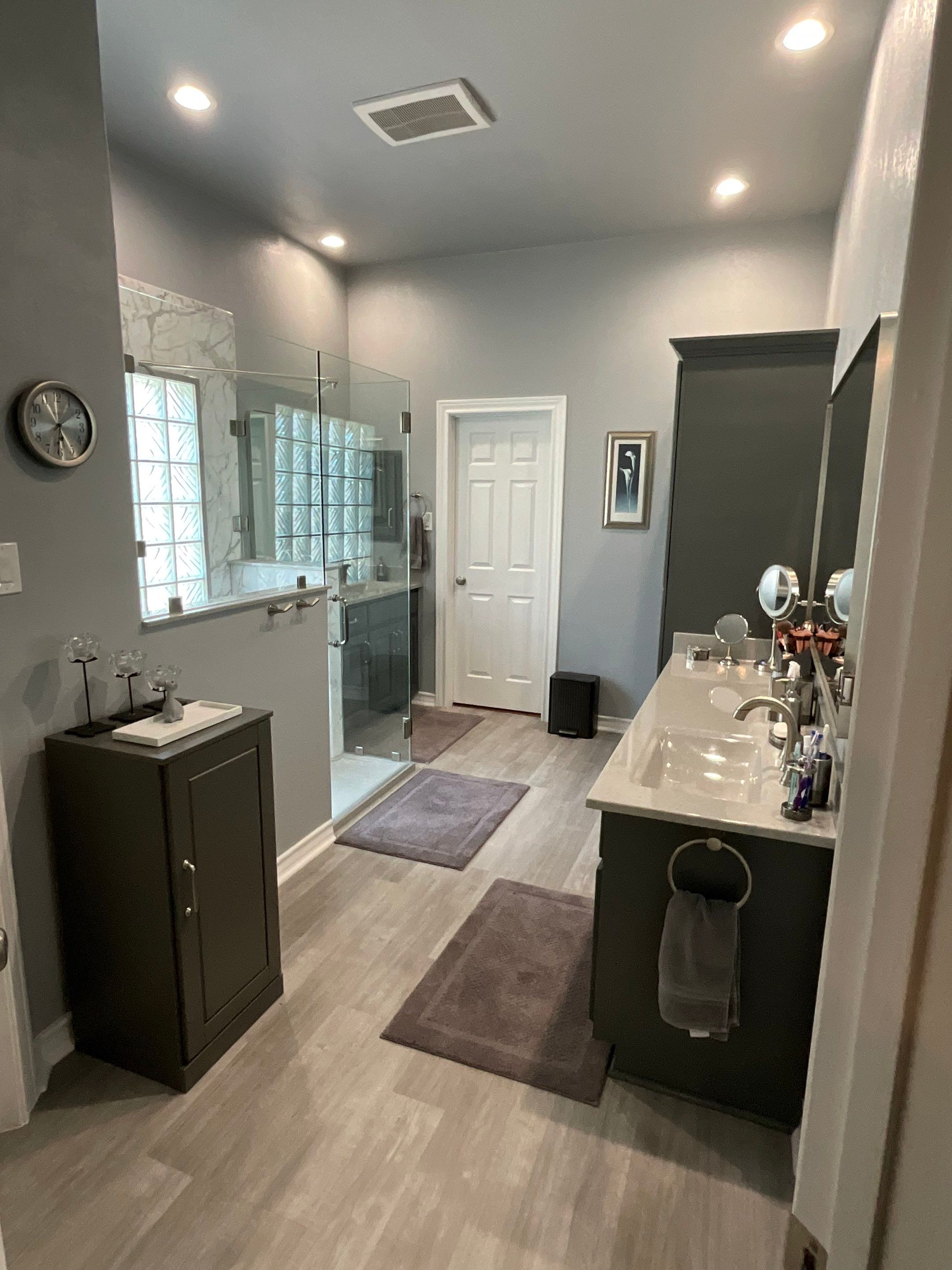Stone Oak Master Bathroom Remodel with Walk-In Shower and Custom Vanity by Legacy Bath and Kitchen