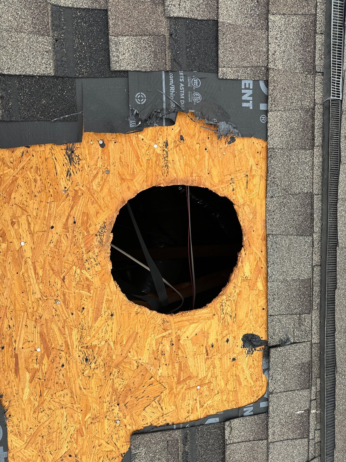 Hail Damage using Owen's Corning Duration (Lifetime) Shingles by Roof Repair Company