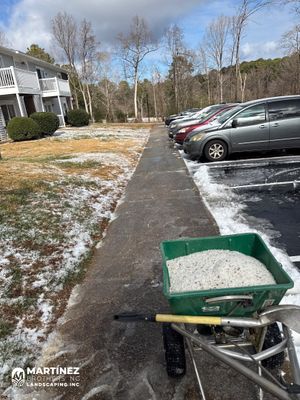 Snow removal from streets in Cary