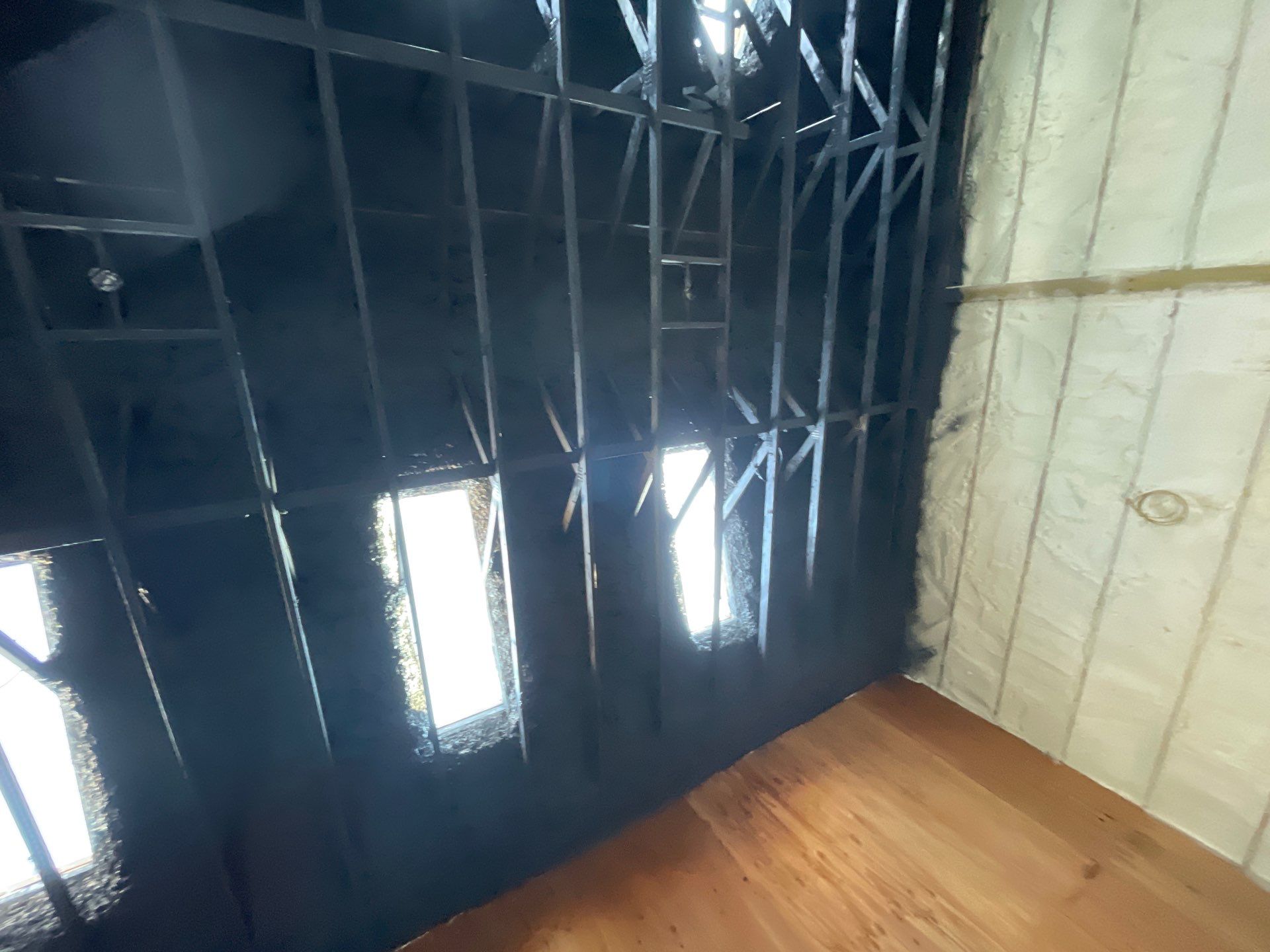 Open Cell Spray Foam to a Pole Barn by NYS Foam & Energy