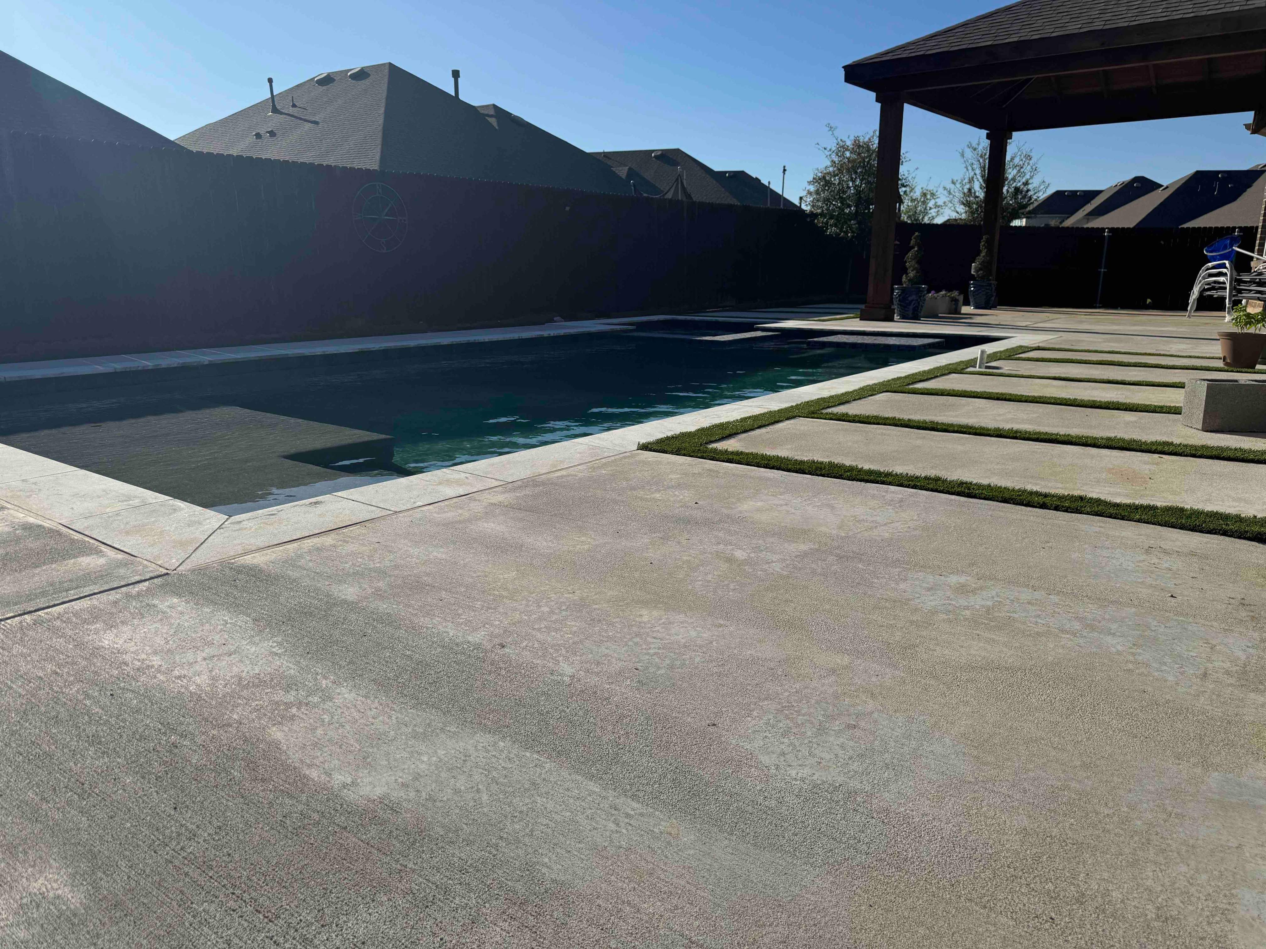 Geometric Pool with Raised Spa by Pinnacle Pools and Spas - DFW