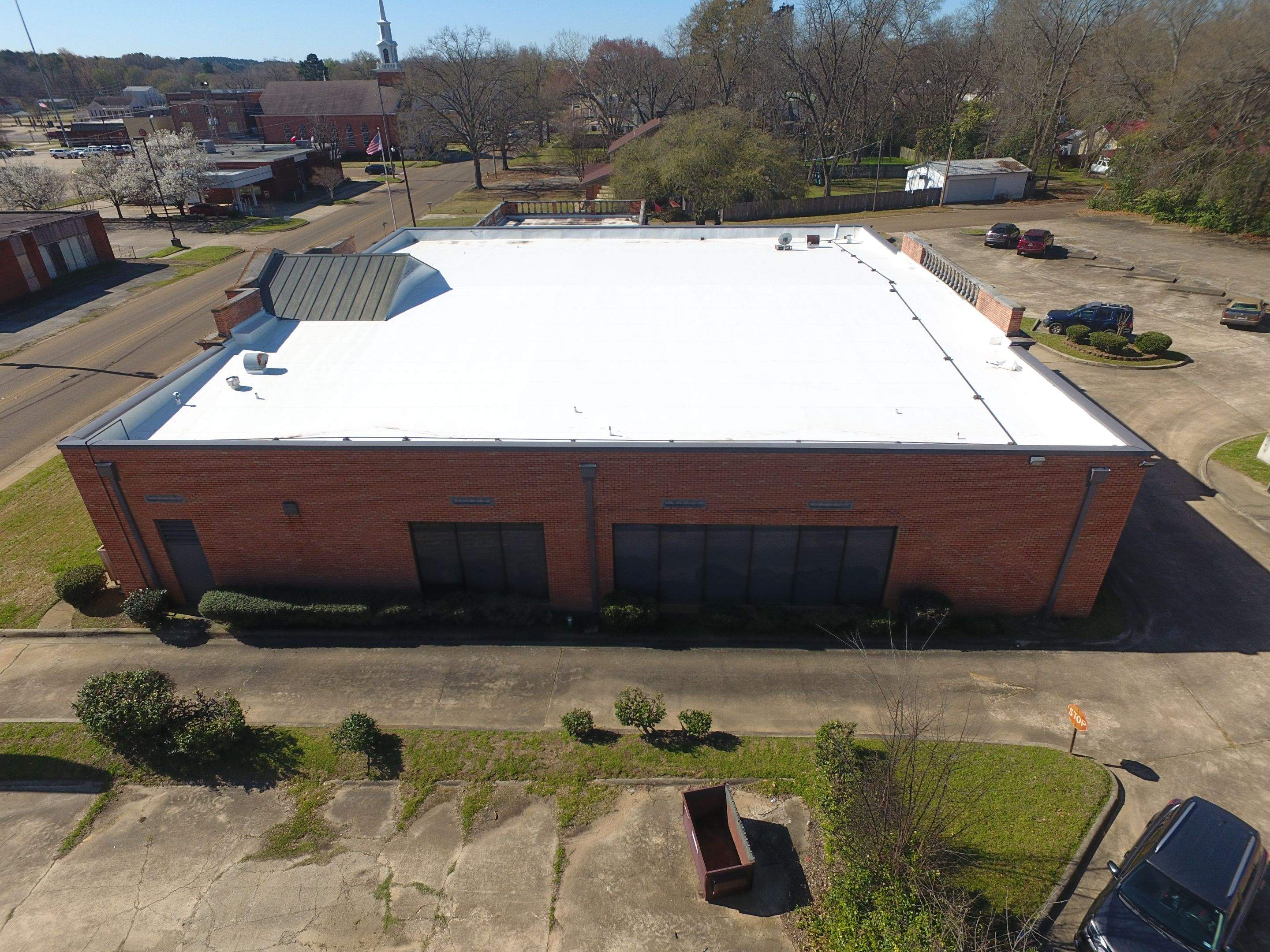 Commercial Roofing Installation using 50 mil PVC by Hostetler Roofing