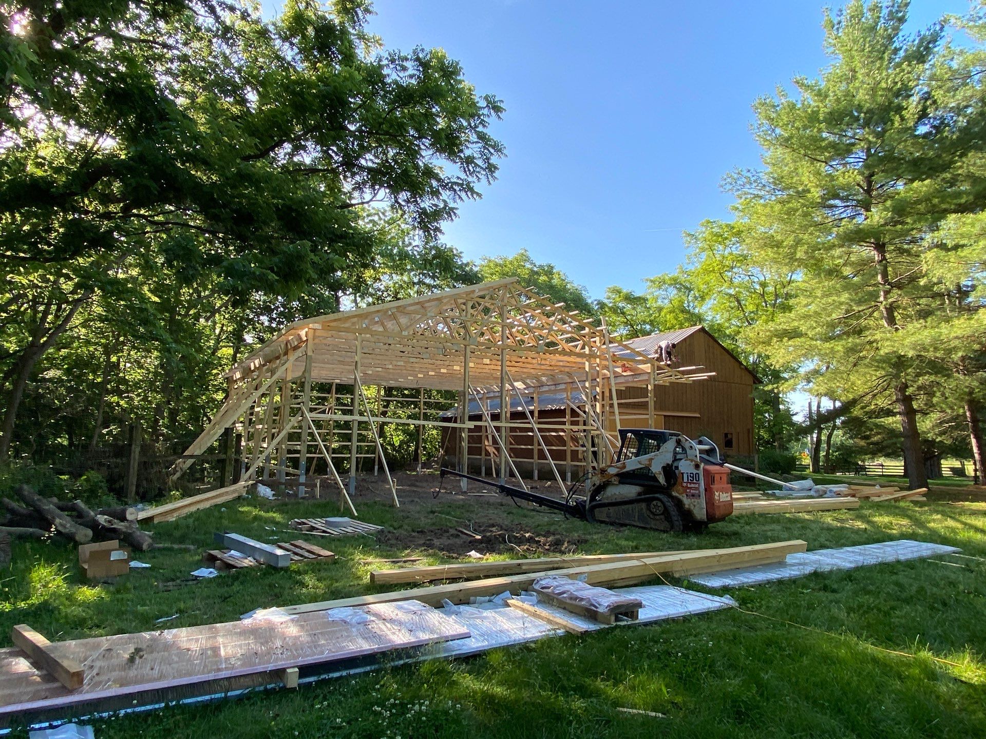 40'x50'x16' Pole Barn Project by The Barn Builders