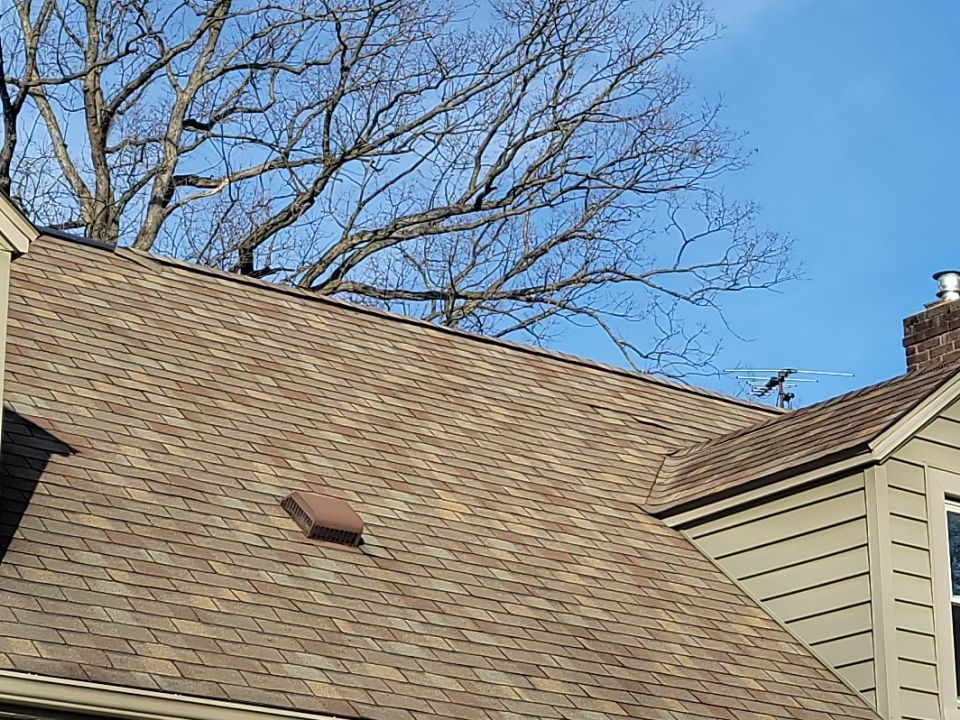 Atlas Pinnacle, Color: Weathered Wood, Drip Edge: Color: Royal Brown by Eagle Eye Roofing