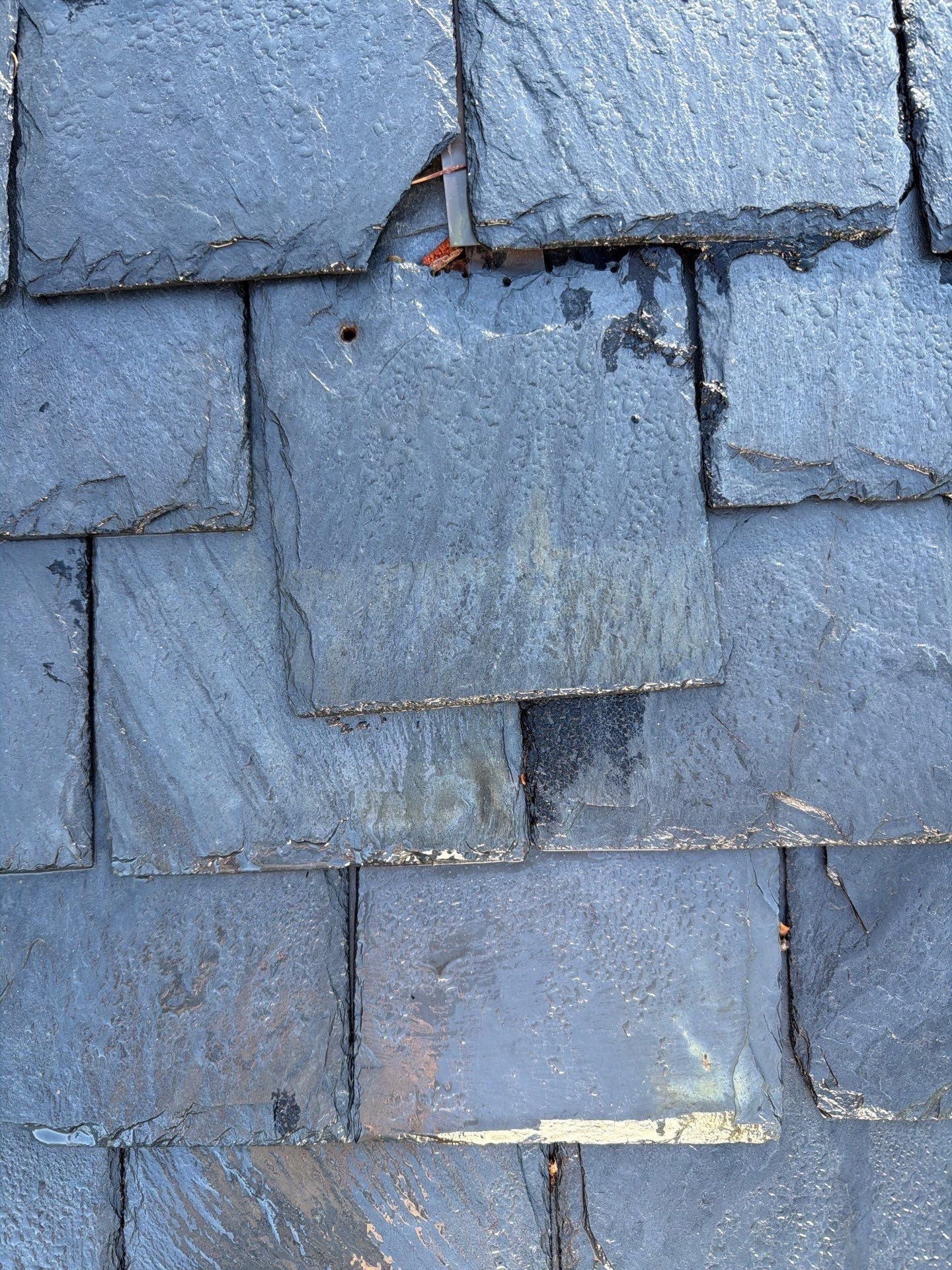 Historical Slate Roof Repair and Chimney Flashing Restoration in West Point by Cade Construction