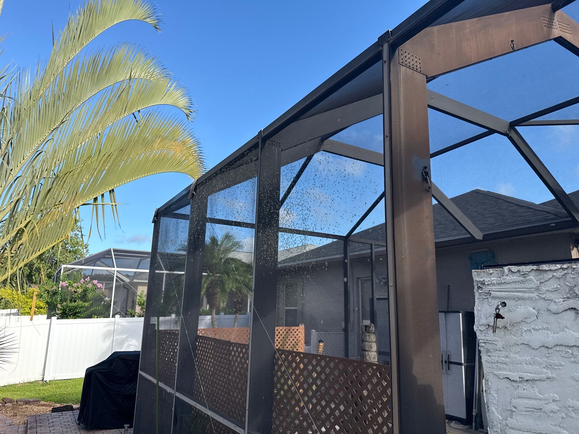 Pool Cage Screen Enclosure Cleaning – Oakley Community, Ellenton, FL 34222 by Sunshine AquaWash