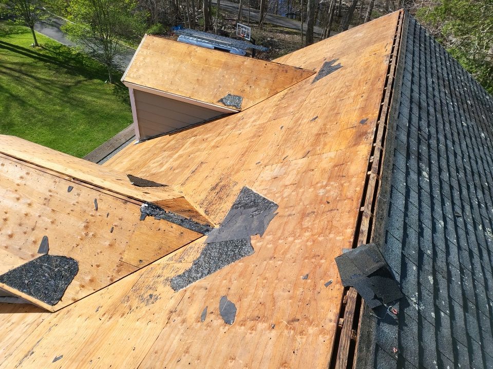 Residential Roofing Installation using onyx black by A Plus Exterior