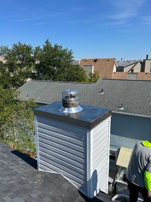 Chimney Leak Repair - Chase Cover, Cap, and Siding