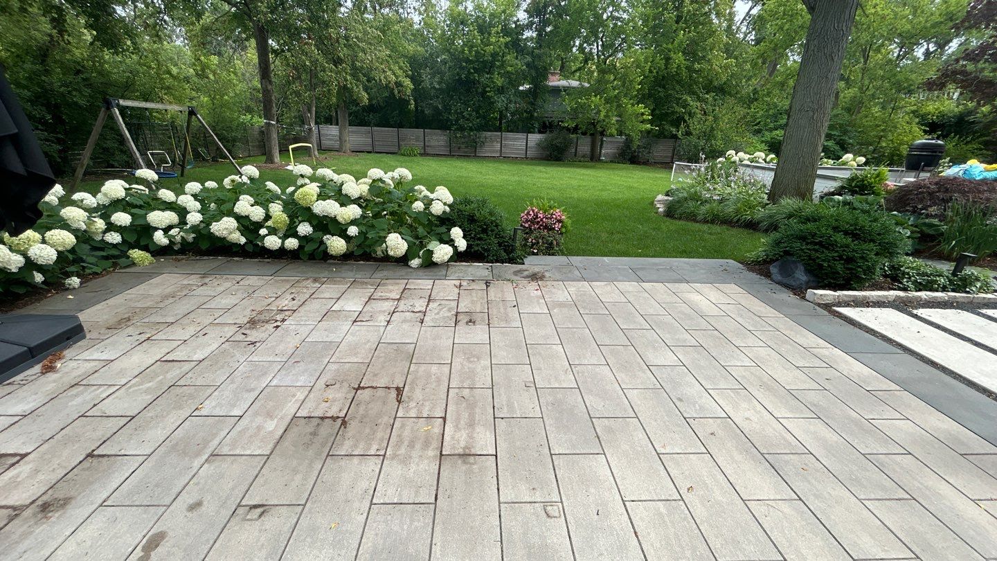 bluestone using Algaecide, soft wash soap by Northern Power Washing LLC.