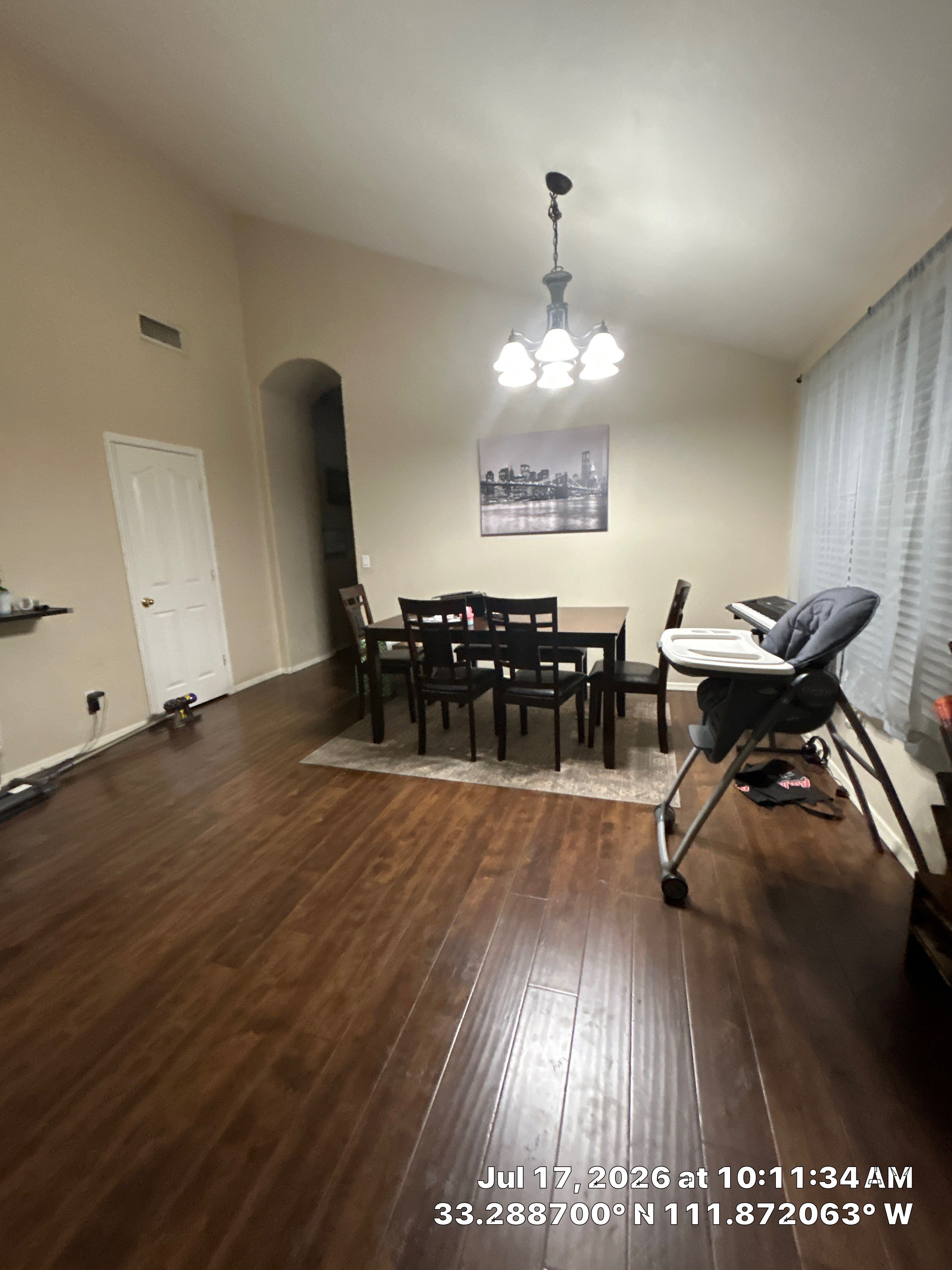 Dark Wood Look Laminate Flooring Installation in Chandler by CompanyCam Sales Demo