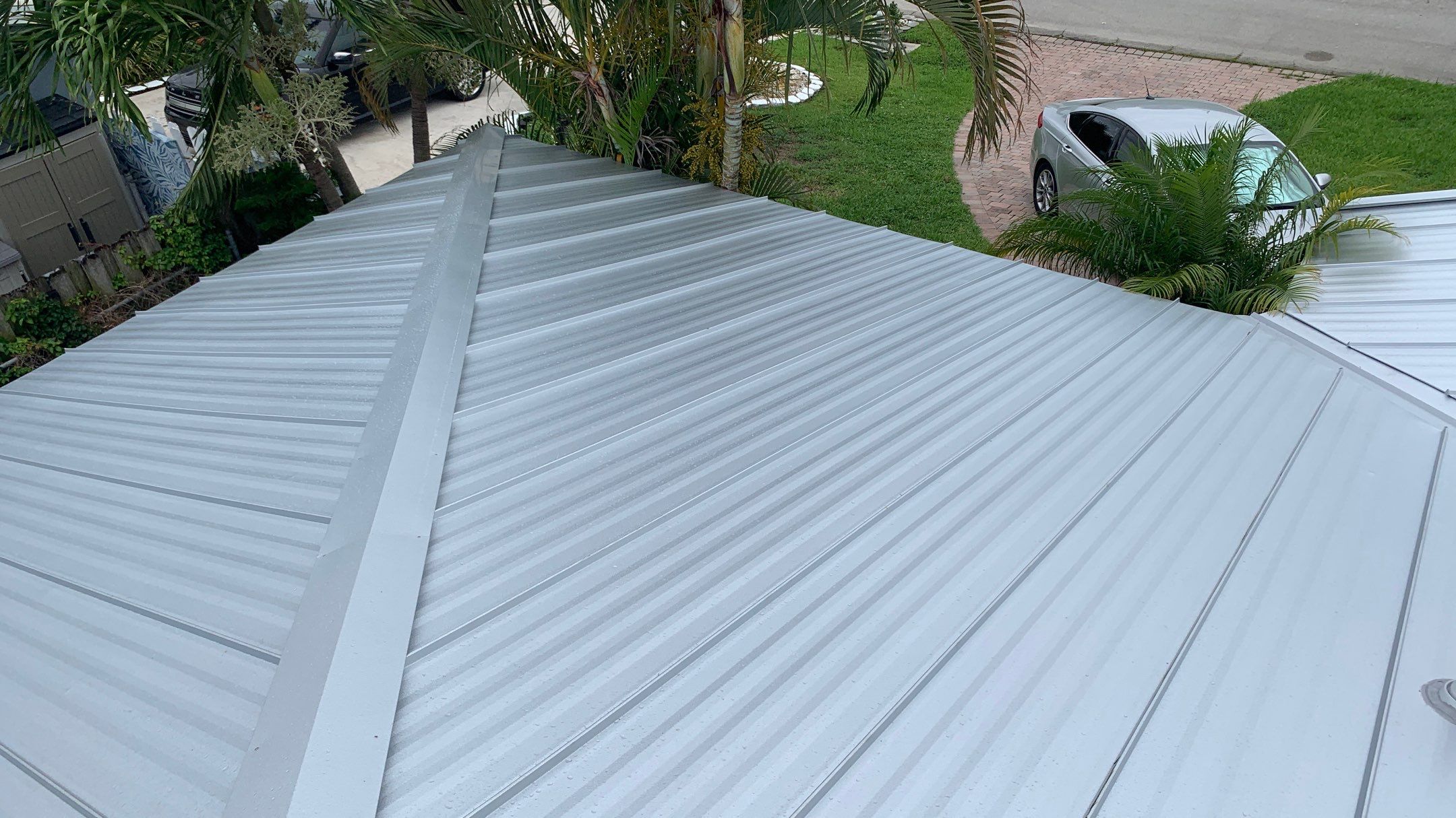 Residential Roofing Installation using 1" Nail strip metal roof by BLUES BROTHERS ROOFING