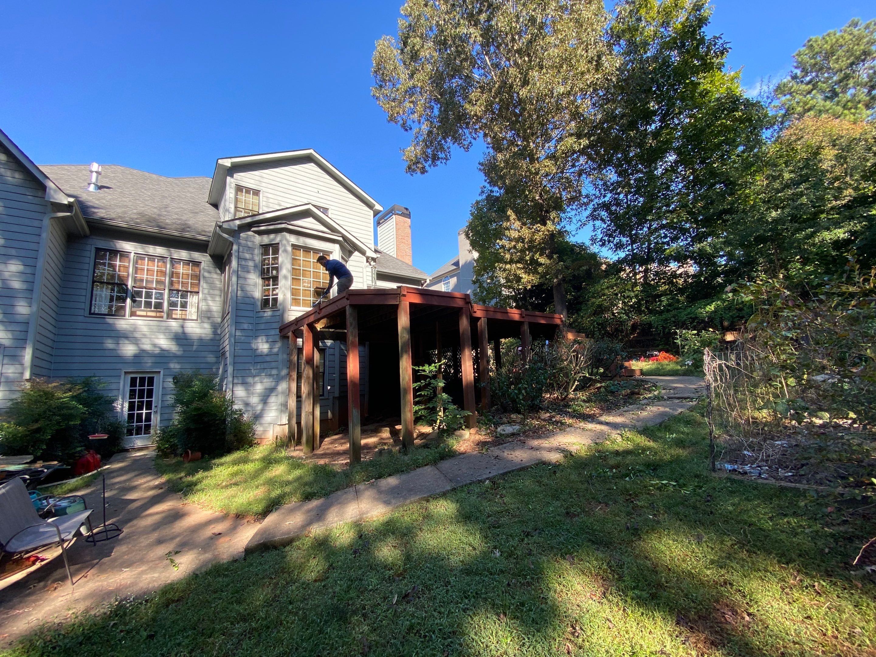 Elevated Deck Replacement and Composite Stair Installation in Suwanee by Swift Home Renovations