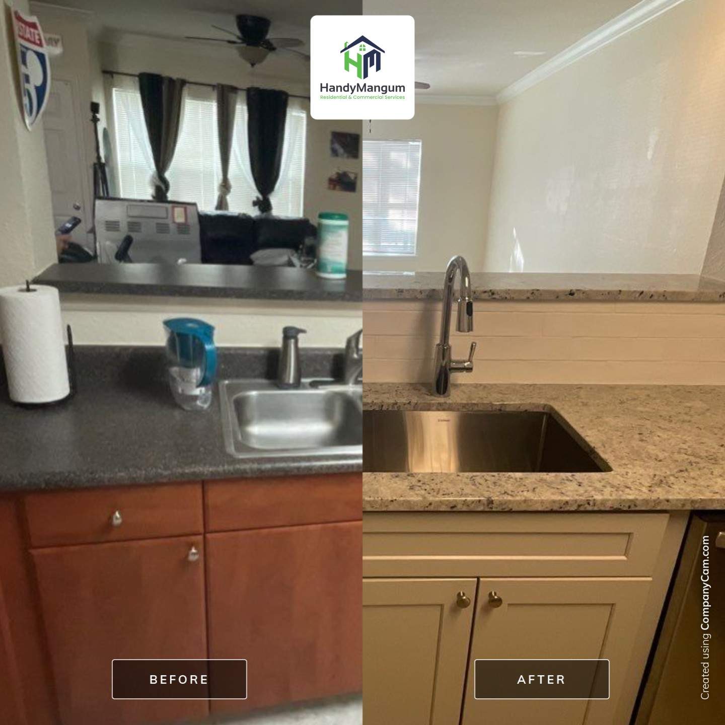 Home Remodel using LVP Flooring and Cabinets by HandyMangum