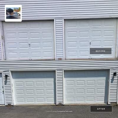 Double Garage Door Transformation 