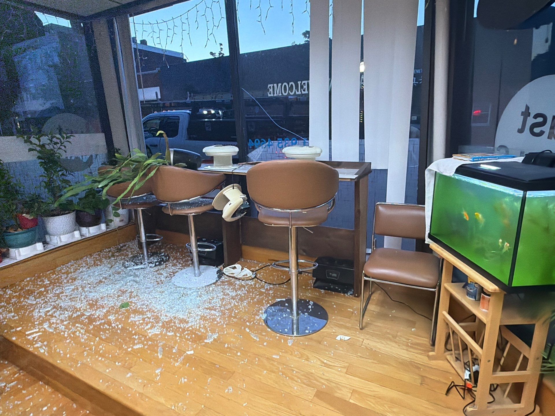 Woburn Storefront Board Up and Debris Cleanup After Vehicle Impact by Boston Board Up
