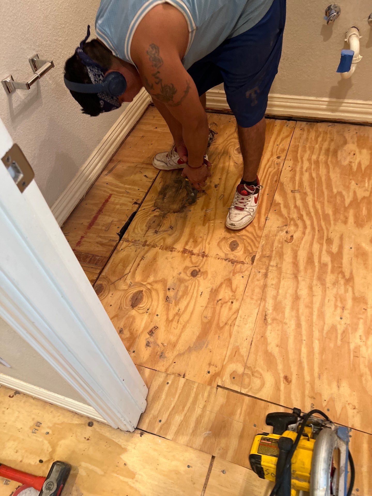 In Progress - Insurance replaced all hardwoods by Bernard Hardwood Floors
