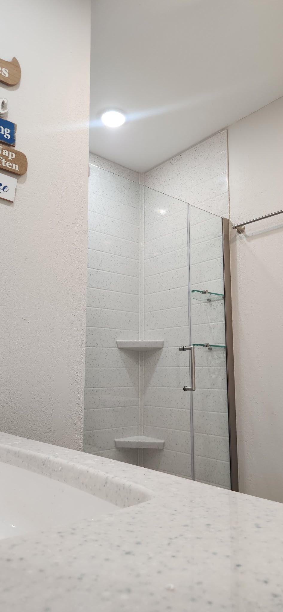 Small Bathroom Remodel by Cornerstone Home Builders, LLC