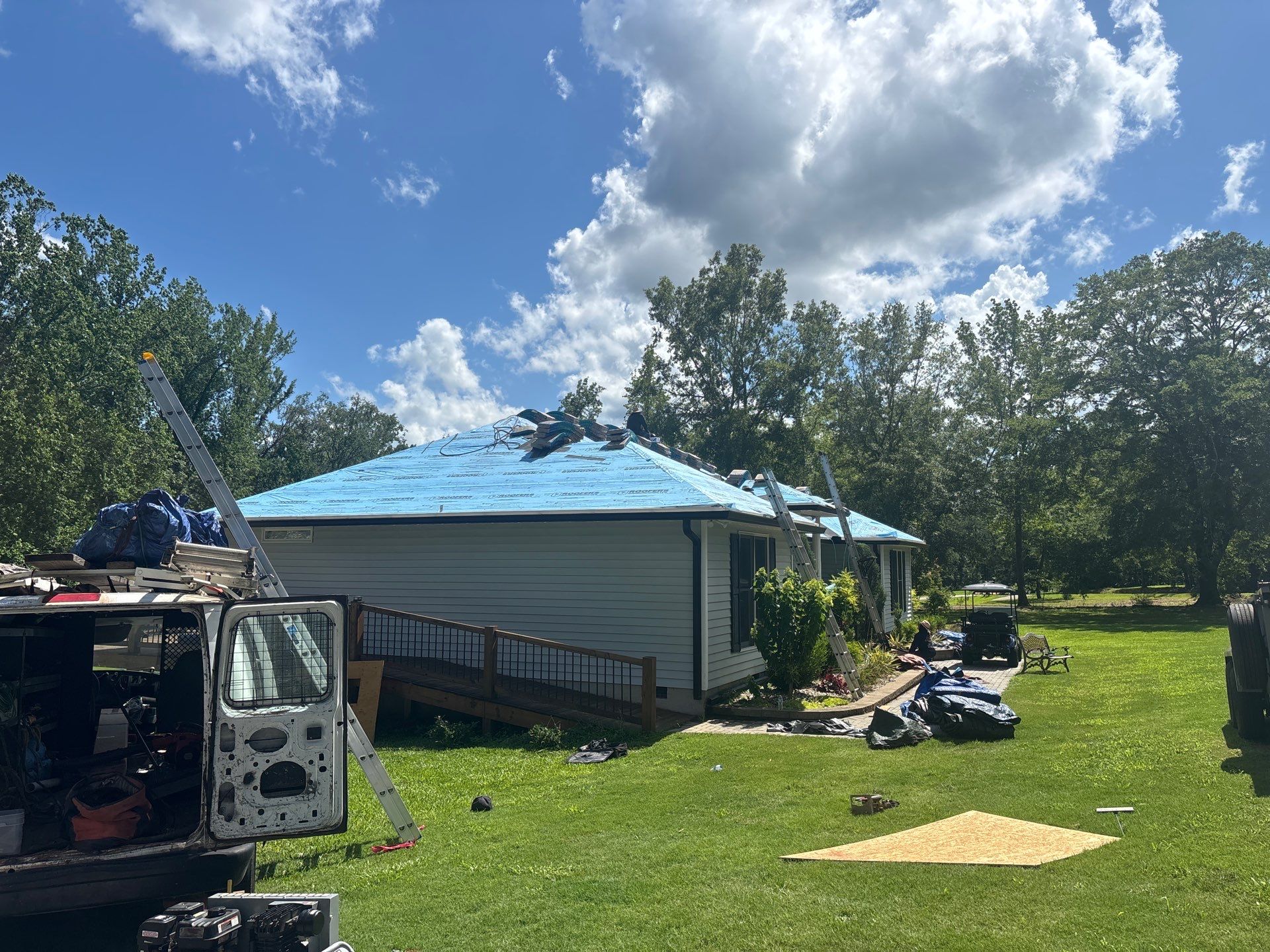 Asphalt Shingle Roof Replacement and Decking Repair in Edgefield by Roofers LLC