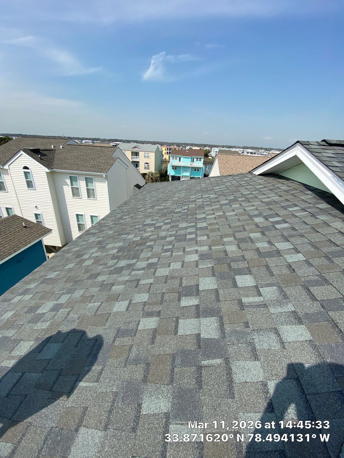 Sunset Beach FORTIFIED Roof Replacement with Georgetown Gray Landmark PRO Shingles by RGR Construction and Roofing, LLC