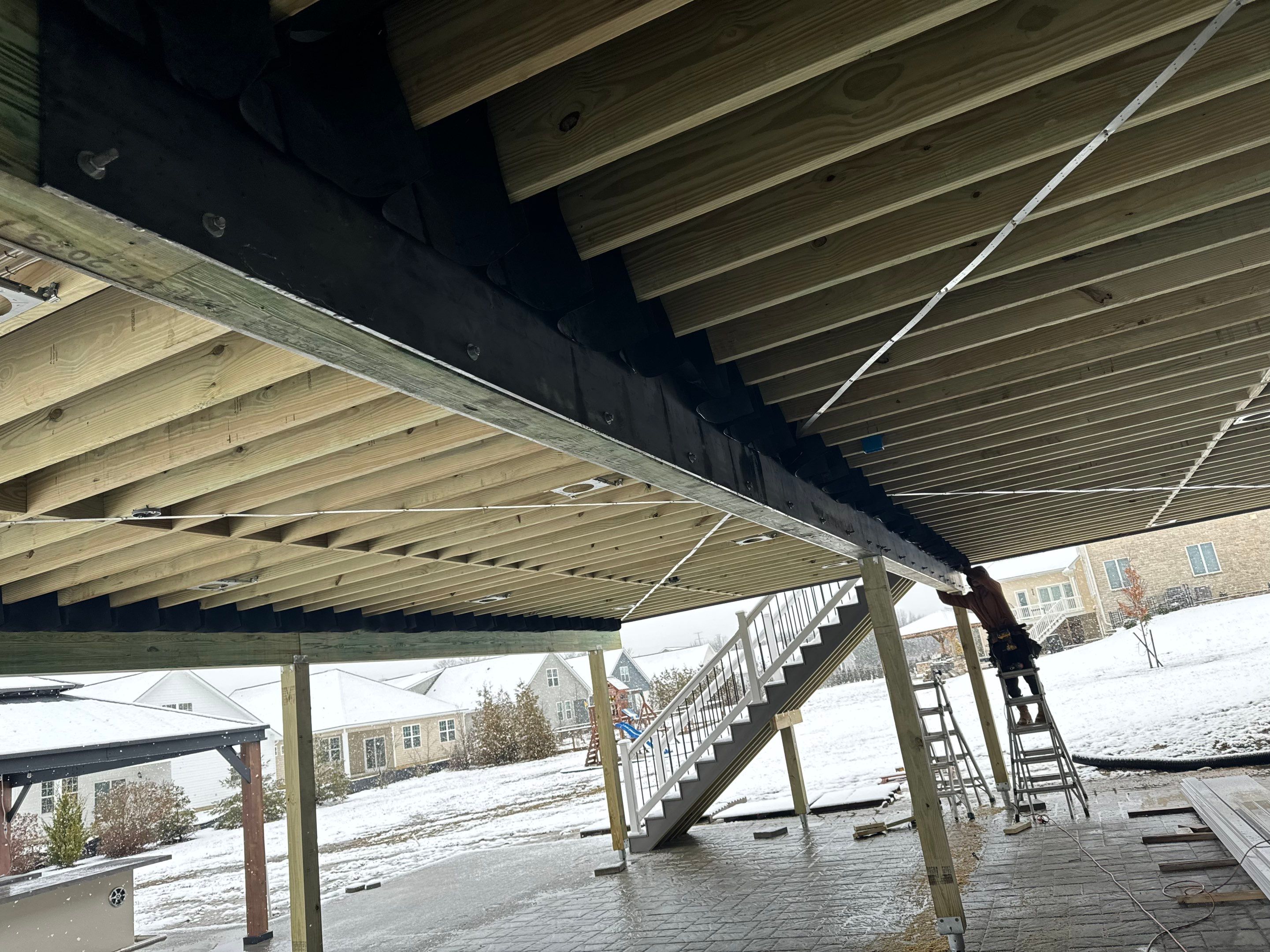 New Deck With Waterproofing  by deck guardian