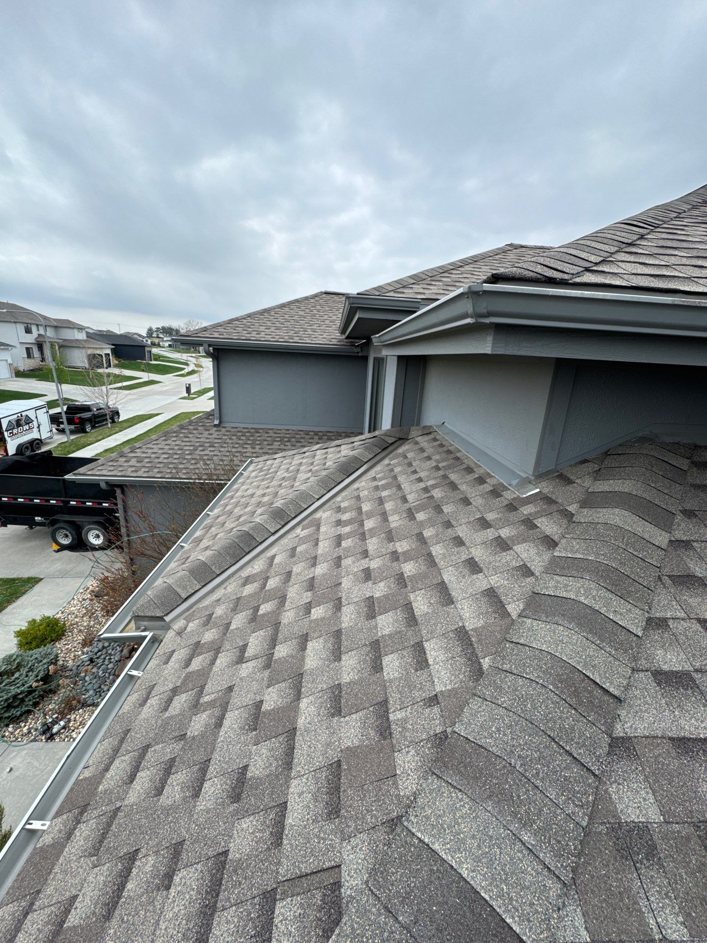 Residential Roof Restoration and Interior Ceiling Leak Repair in Omaha by Crows Roofing LLC