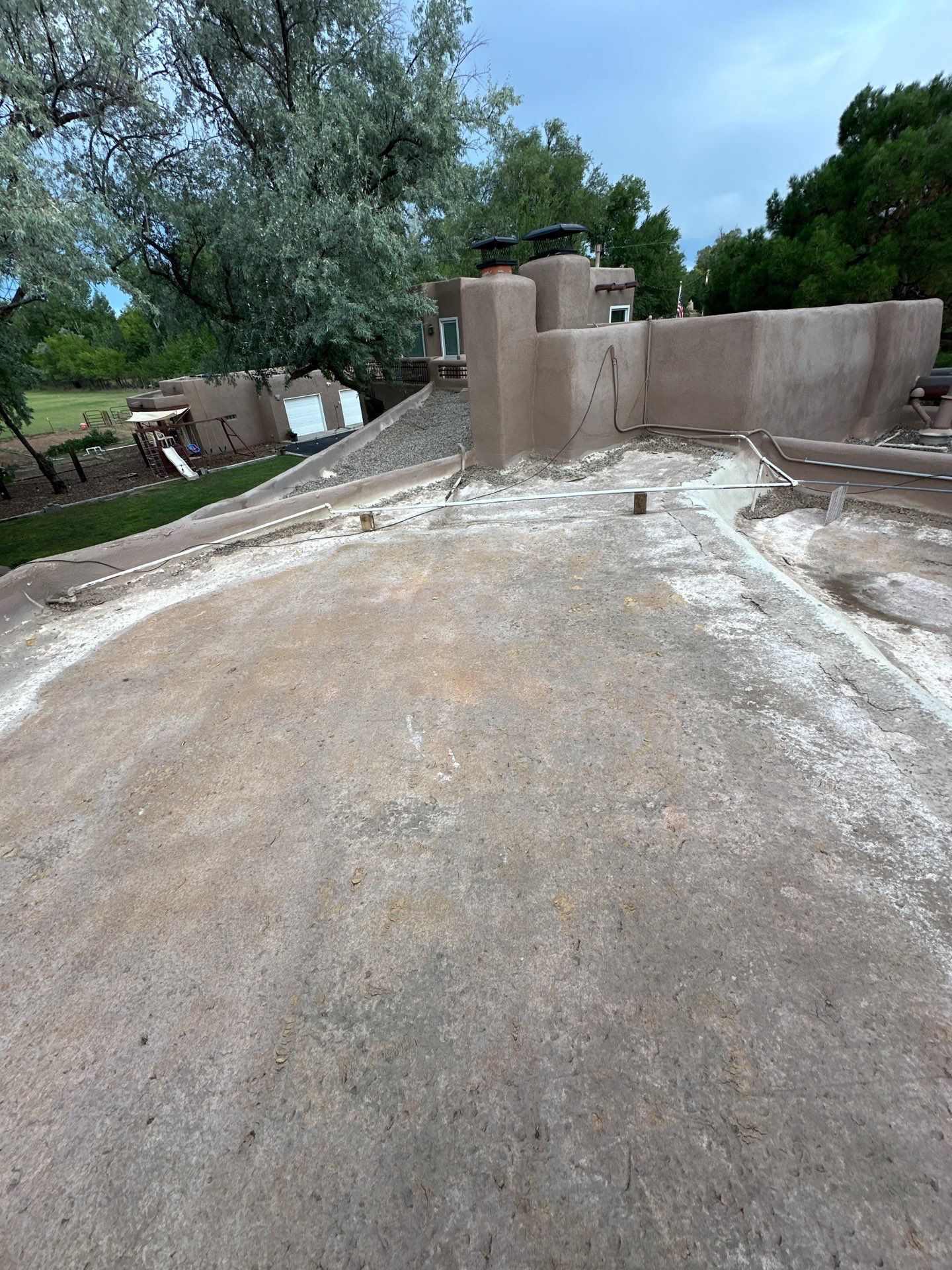 Residential roof application by SPF Services 