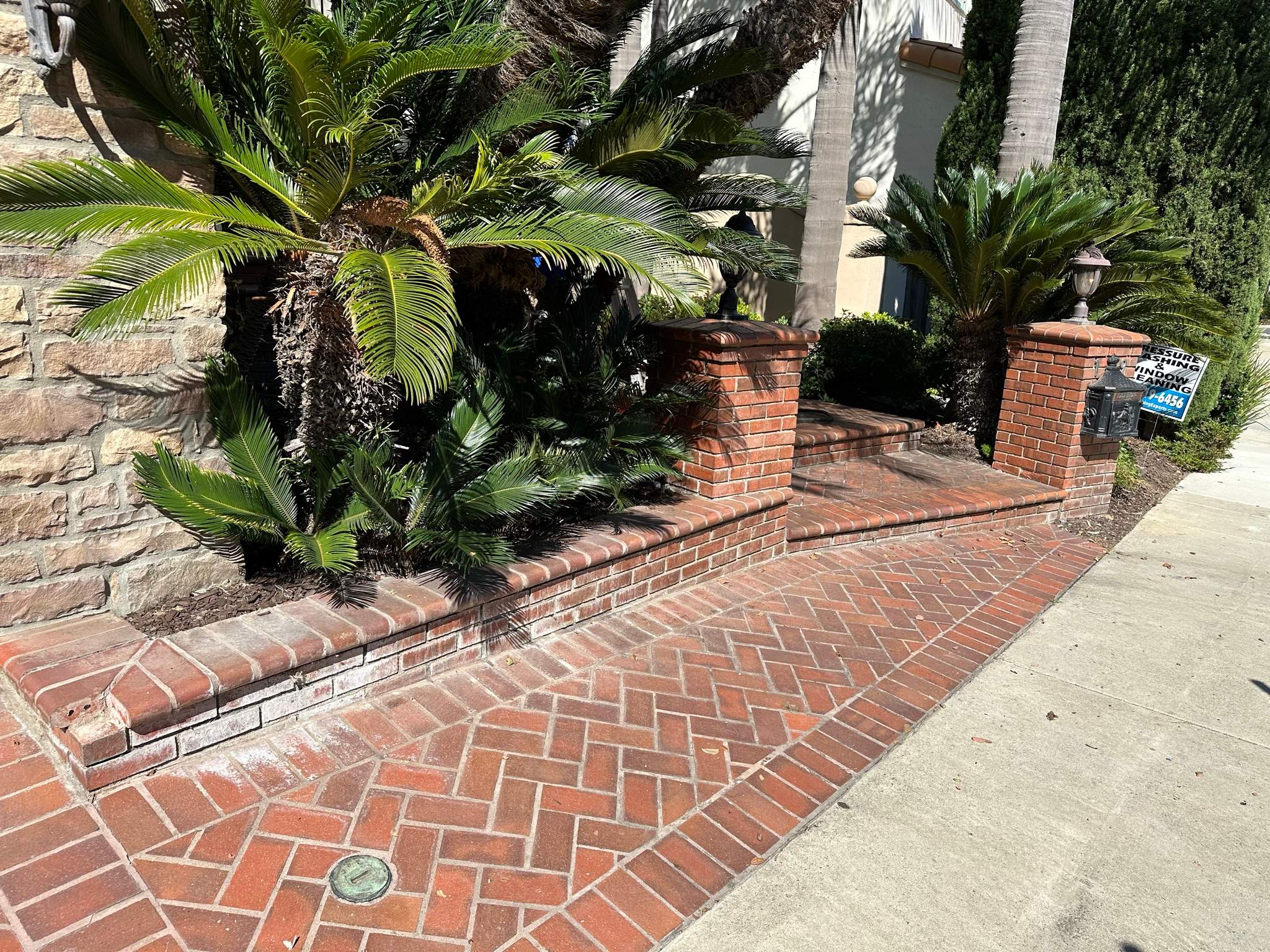 Orange County Clay Tile Roof Soft Wash on Unwalkwable Roof by Property Cleaning Experts