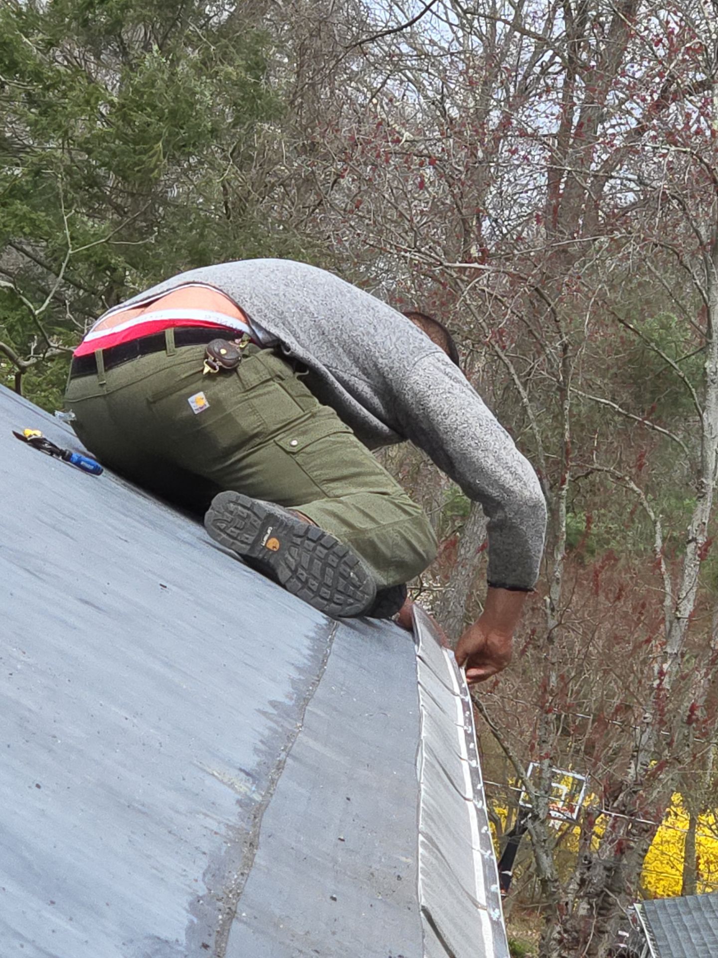 Residential Roofing Installation using Tamko Slatestone gray by A Plus Exterior