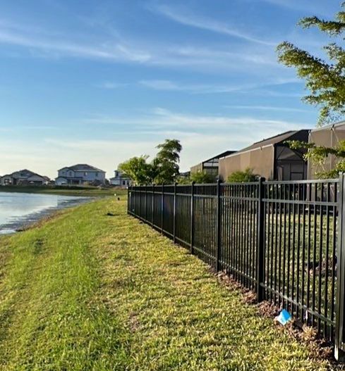 Aluminum Fence Installation using Black 3 Rail Aluminum Fence by Asap fence and gates, LLC