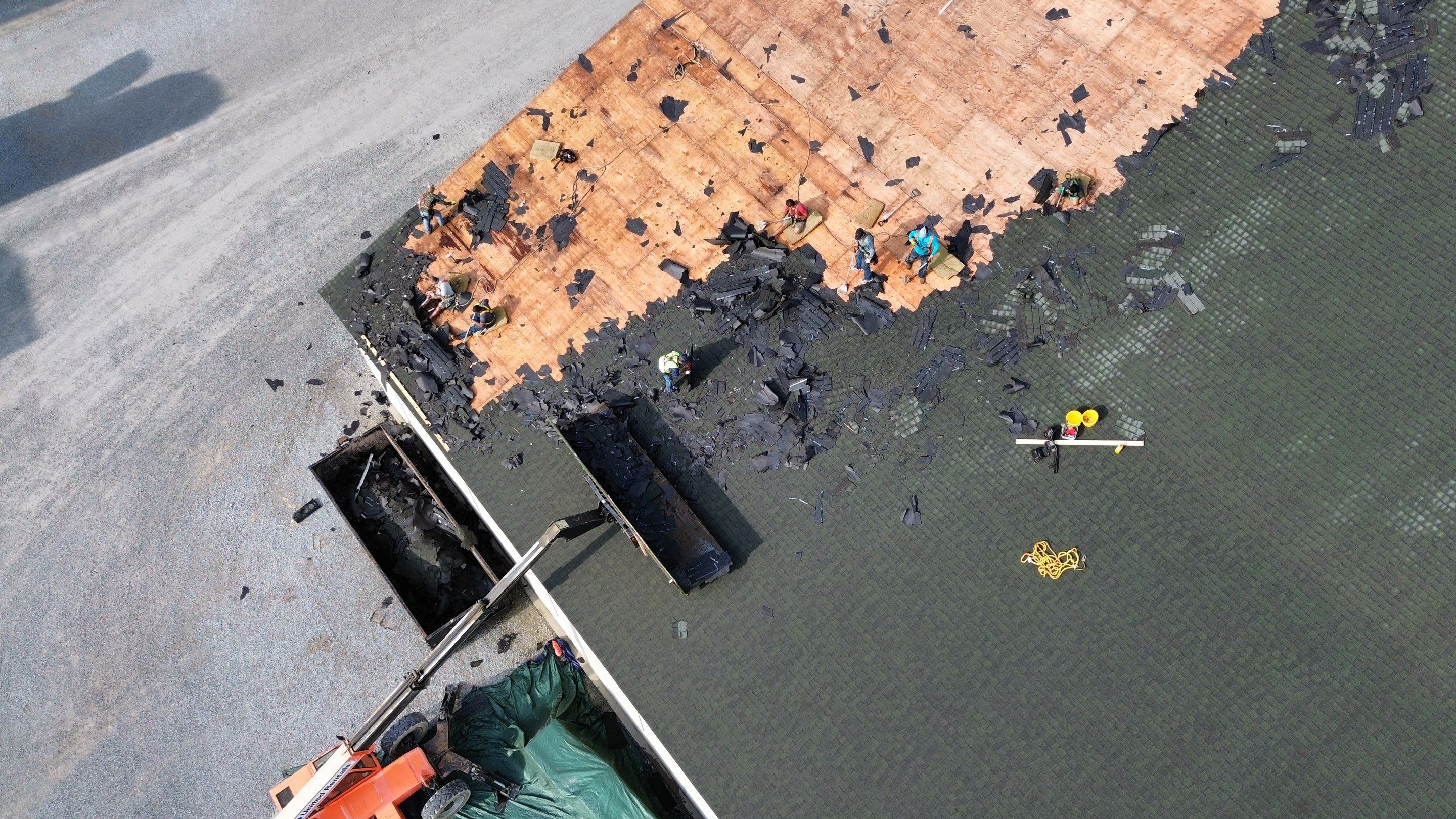 Commercial Roofing Installation using Timberline HDZ Shingles - Hunter Green by RoofX 