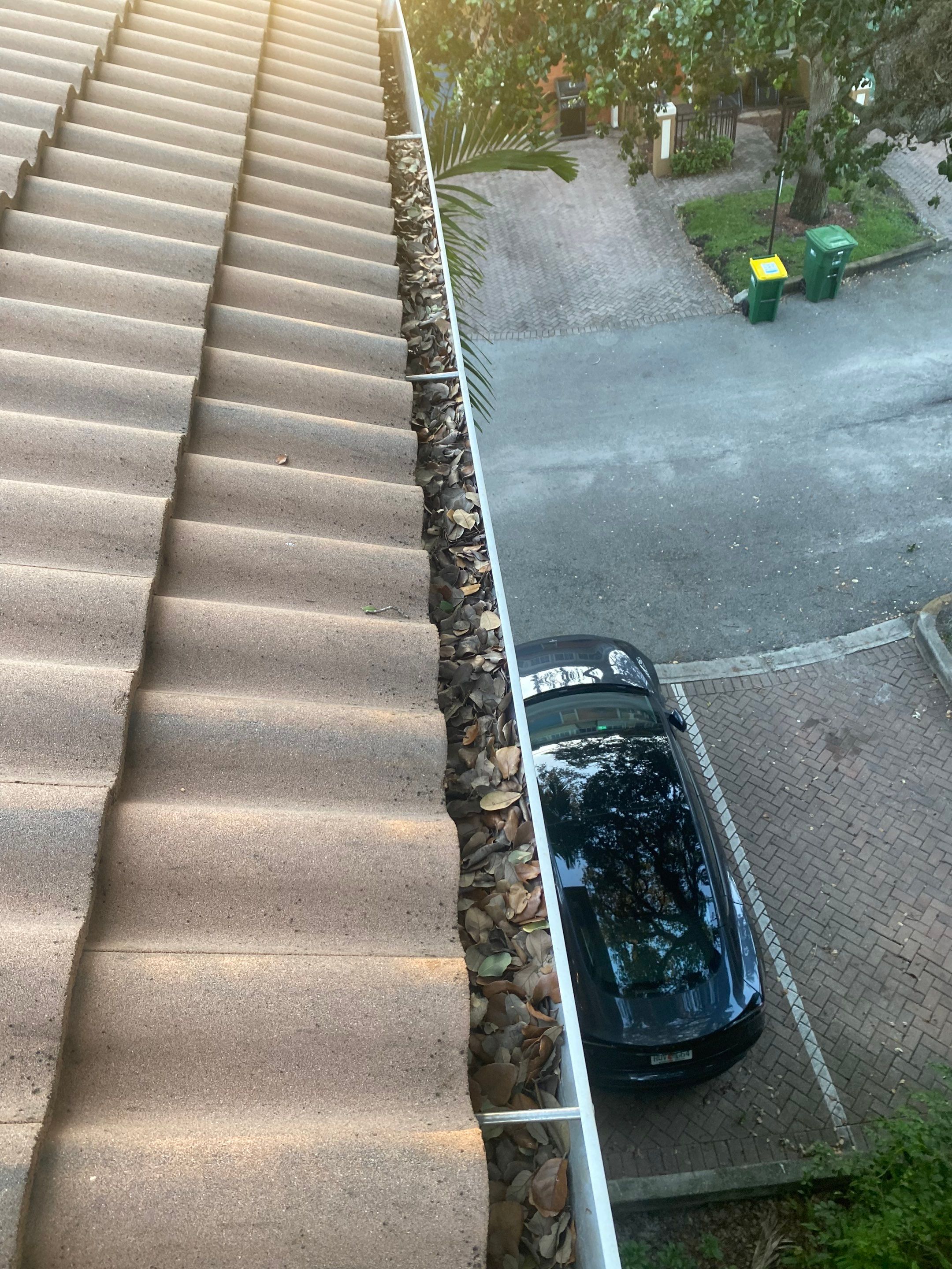 HOA gutter cleaning before