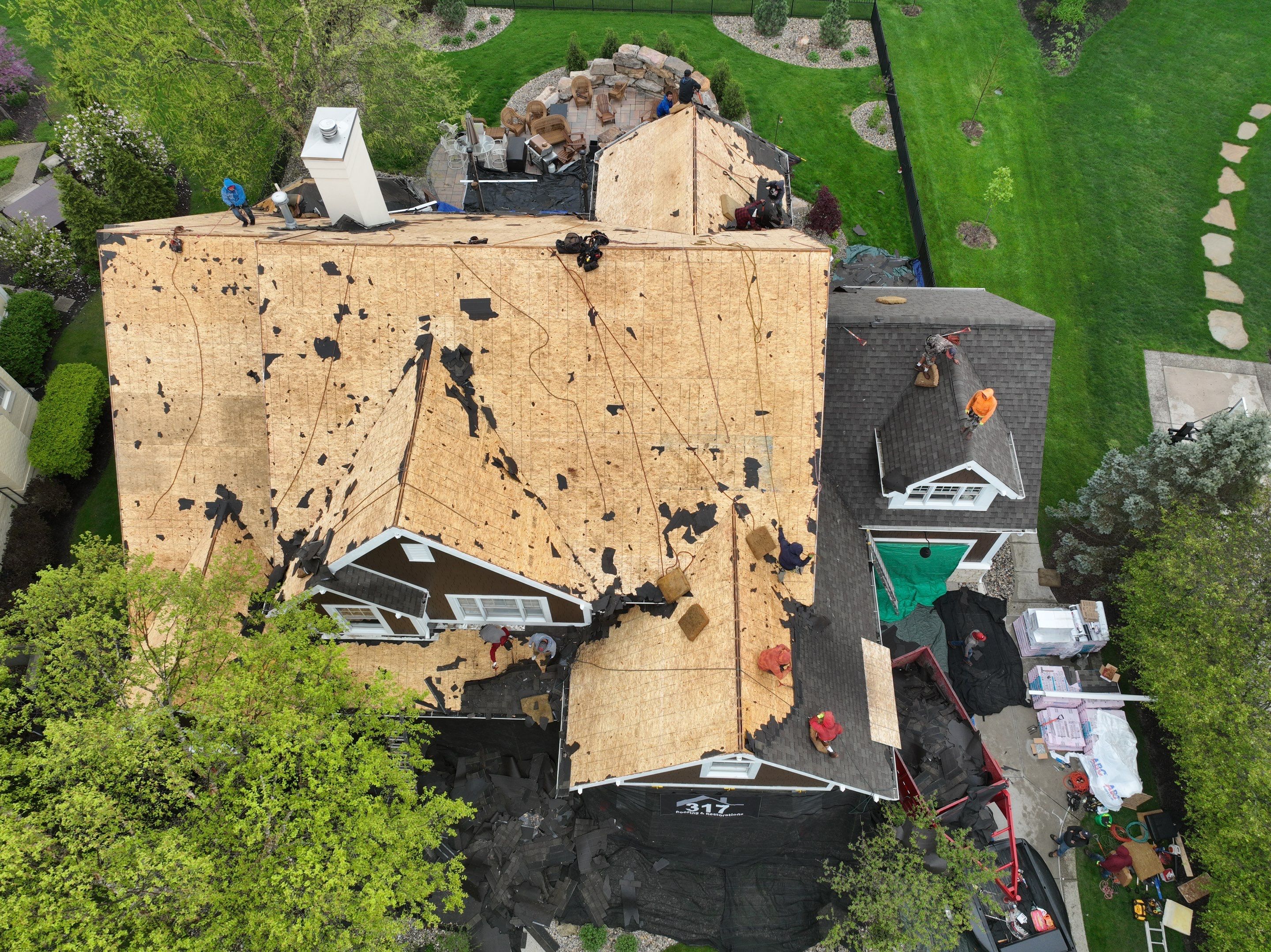 Roof Damage using Owens Corning Duration Storm by 317 Roofing & Restorations